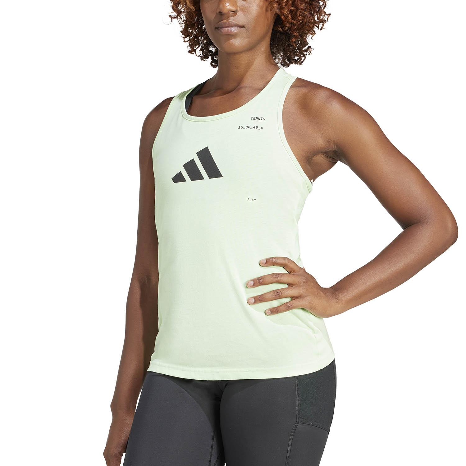 adidas AERORDY Graphic Tank - Semi Green Spark