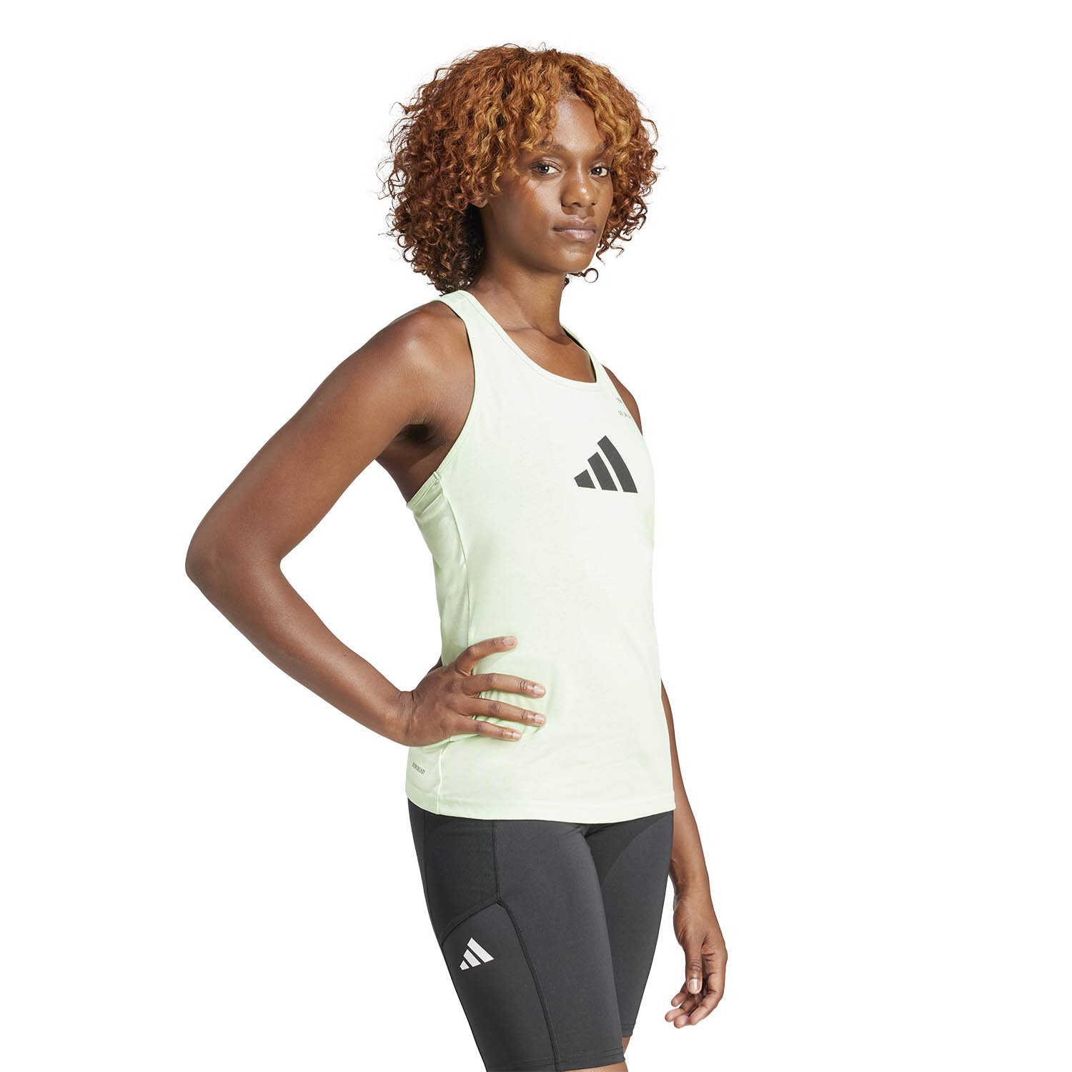 adidas AERORDY Graphic Tank - Semi Green Spark