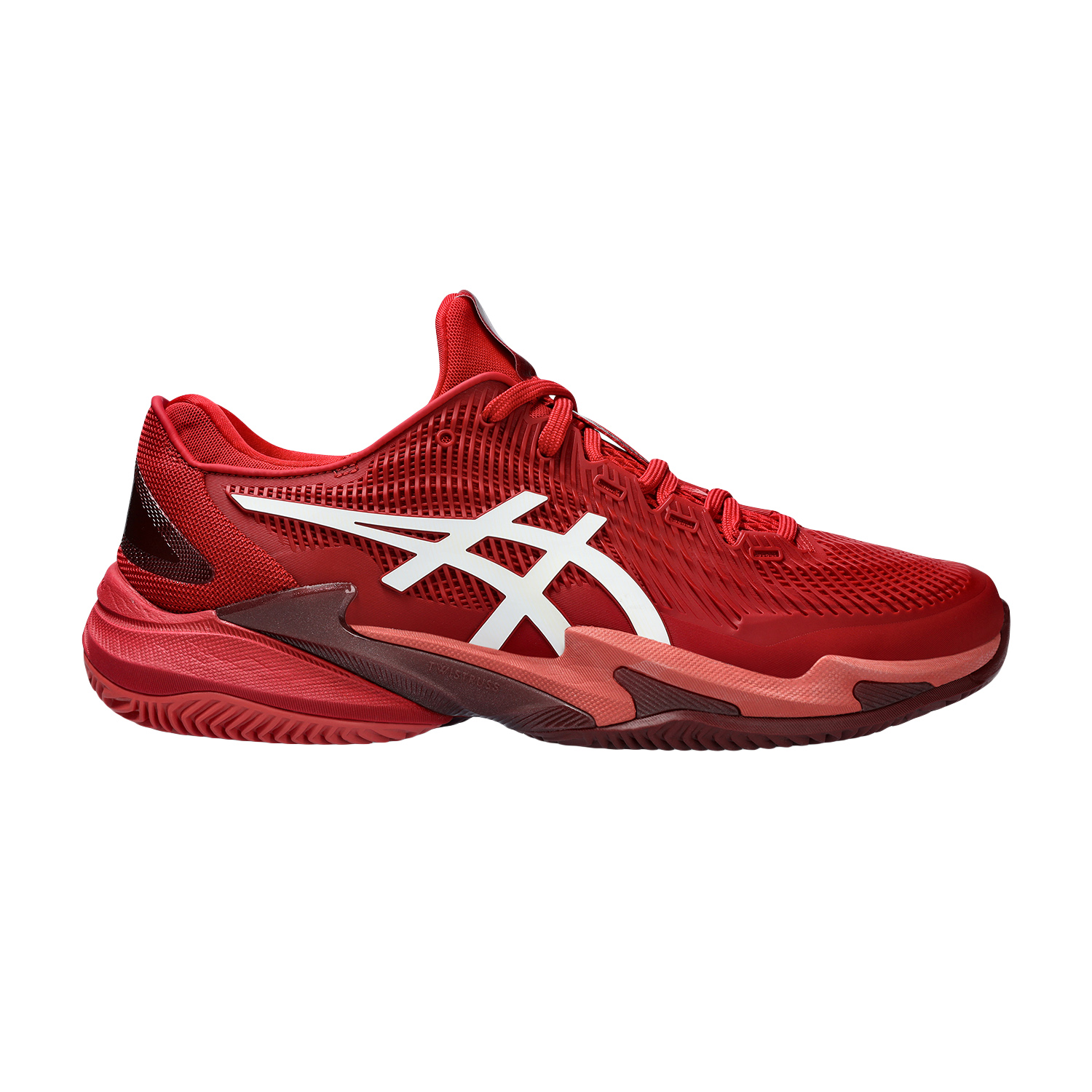 Asics Court FF 3 Novak Clay - Cranberry/White