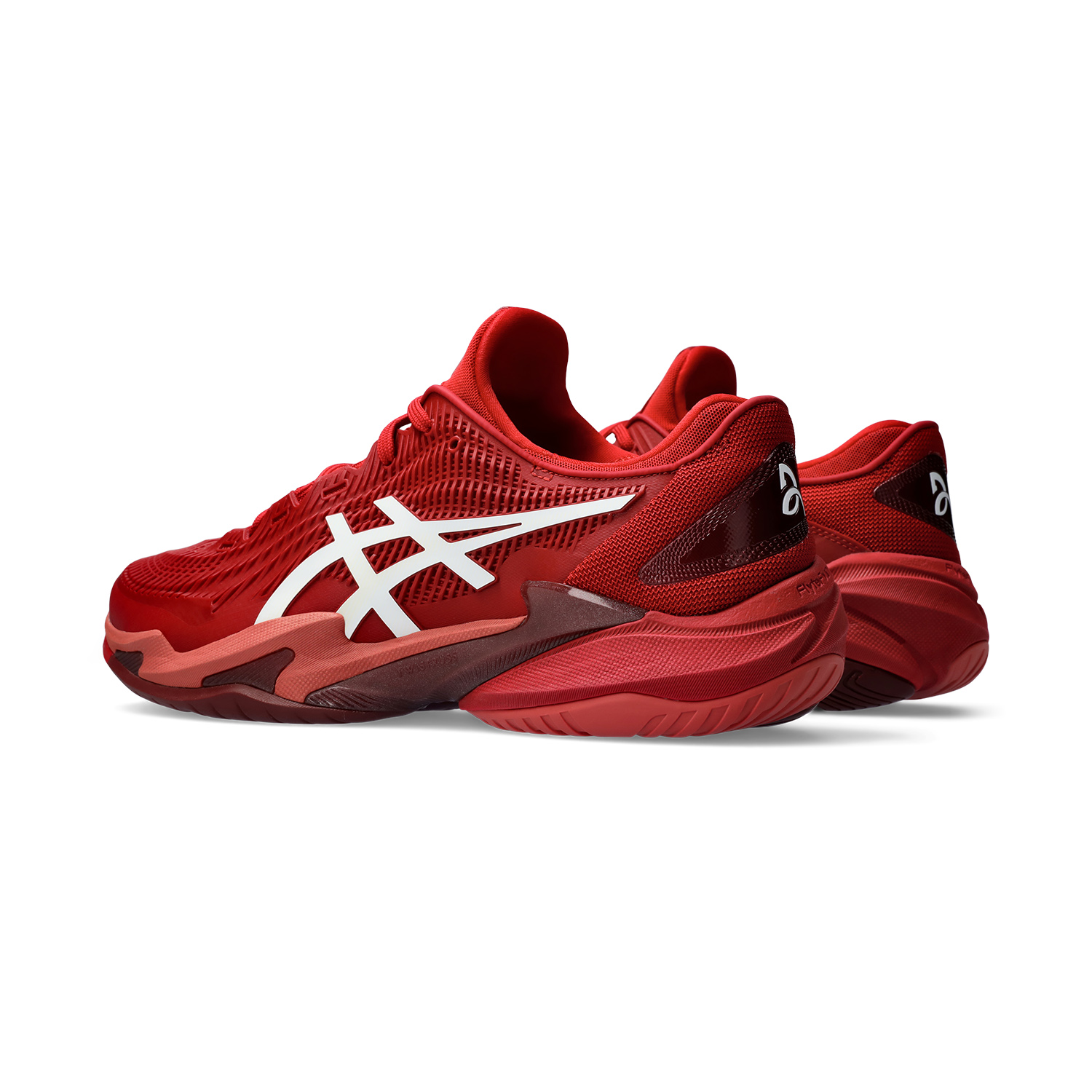 Asics Court FF 3 Novak Men's Tennis Shoes - Cranberry/White