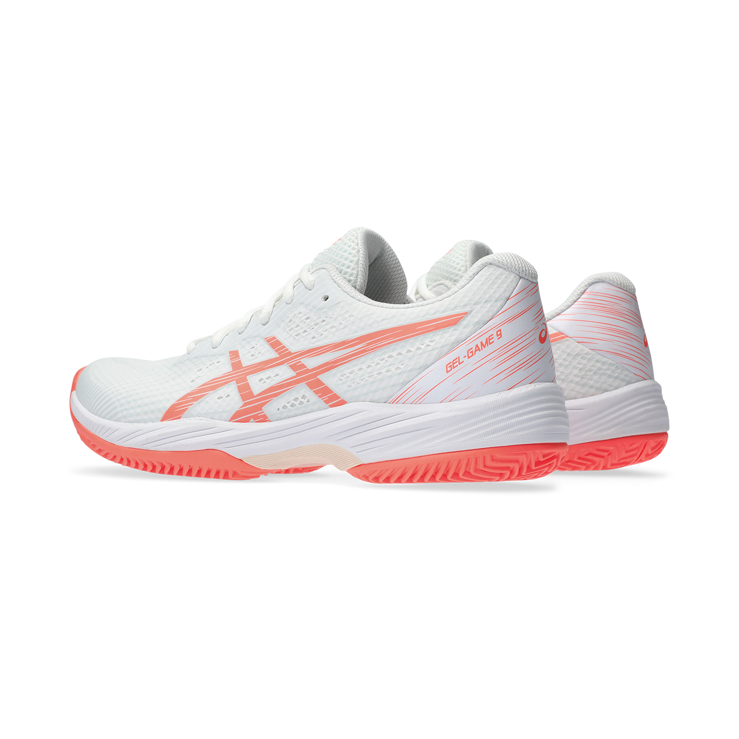 Asics Gel Game 9 Clay/OC - White/Sun Coral