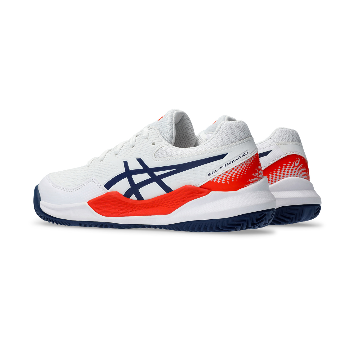 Asics Gel Resolution 9 GS Clay Junior - White/Blue Expanse