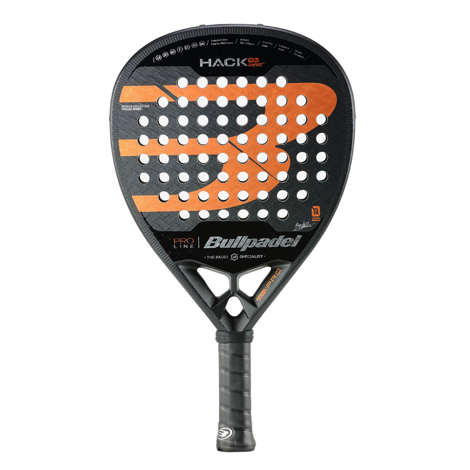 Bullpadel Hack 03 Comfort Padel - Black/Orange