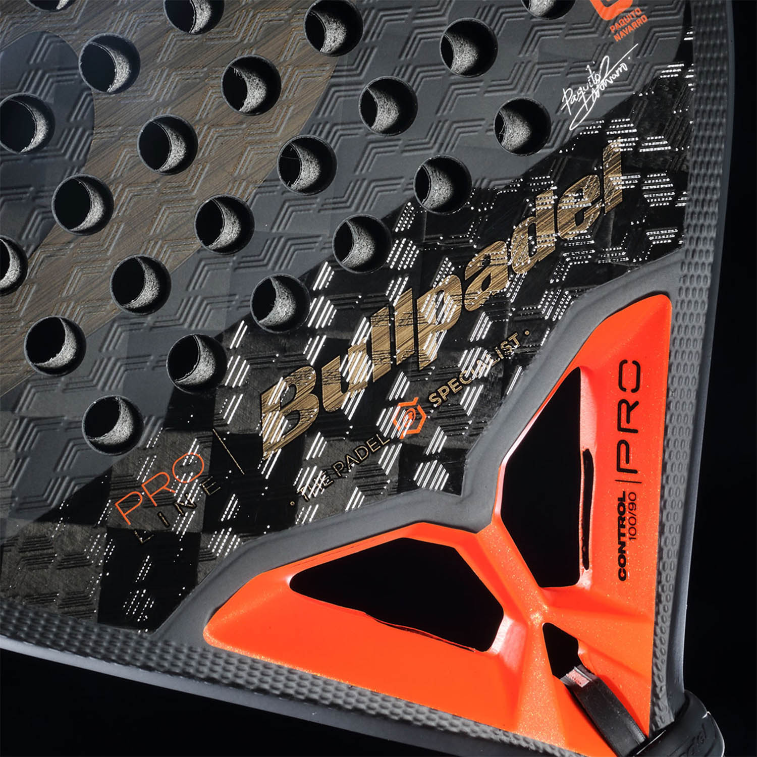 Bullpadel Hack 03 Hybrid Padel Racket - Black/Orange