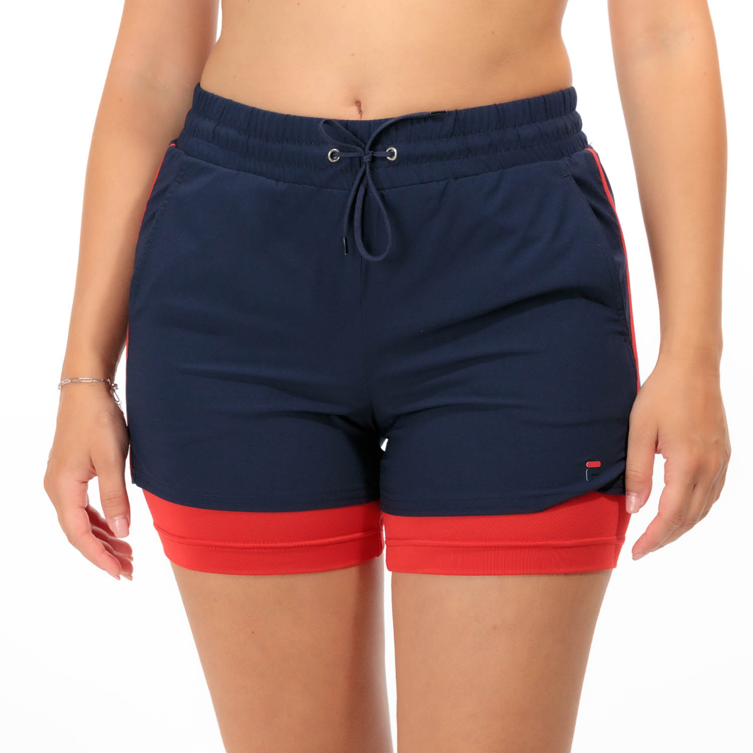 Fila Evie 3in Pantaloncini - Navy/Red