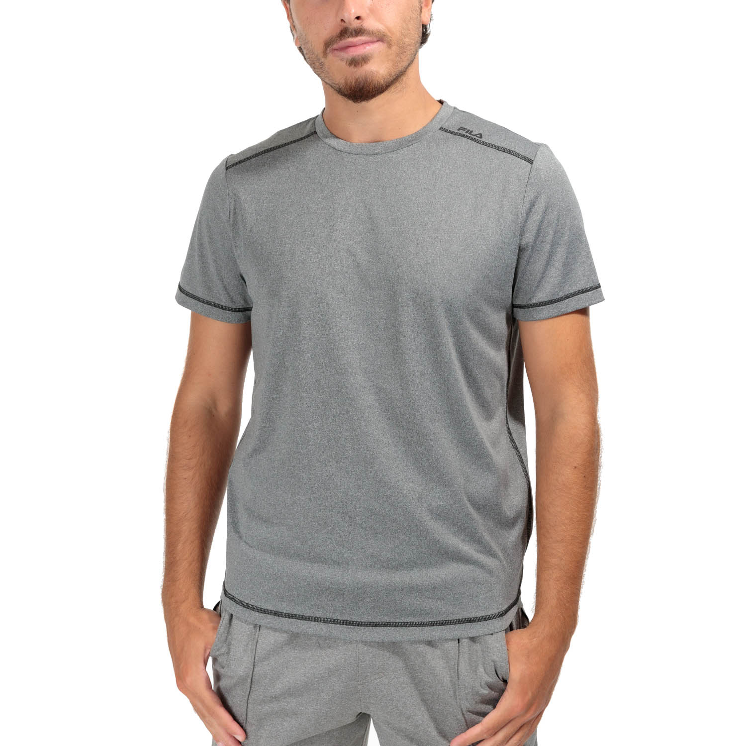 Fila Jannis T-Shirt - Dark Grey Melange