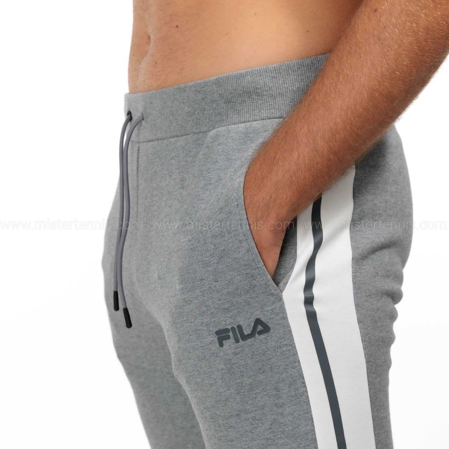 Fila Marek Men's Tennis Pants - Dark Grey Melange