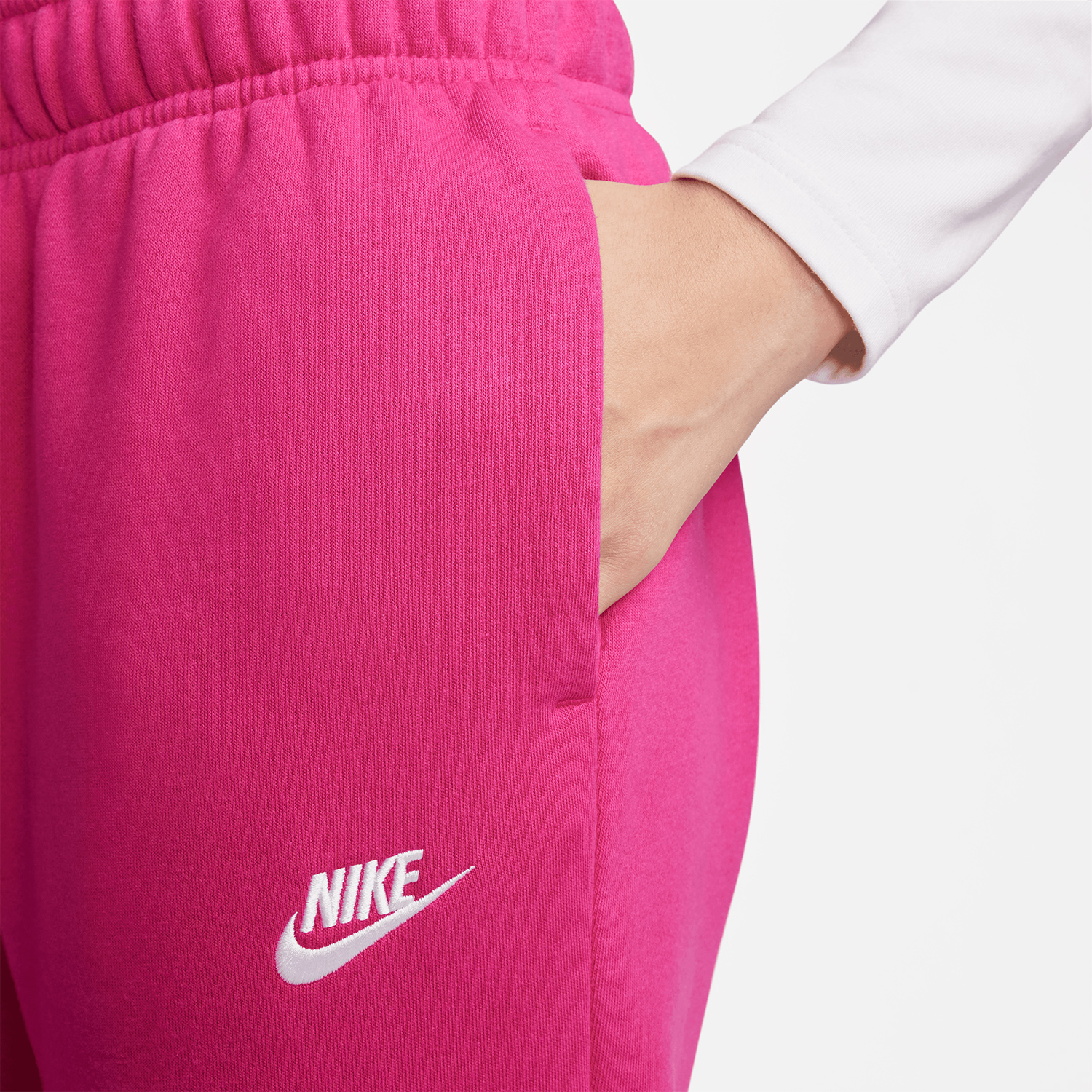 Nike Club Pantalones de Tenis Mujer Fireberry White