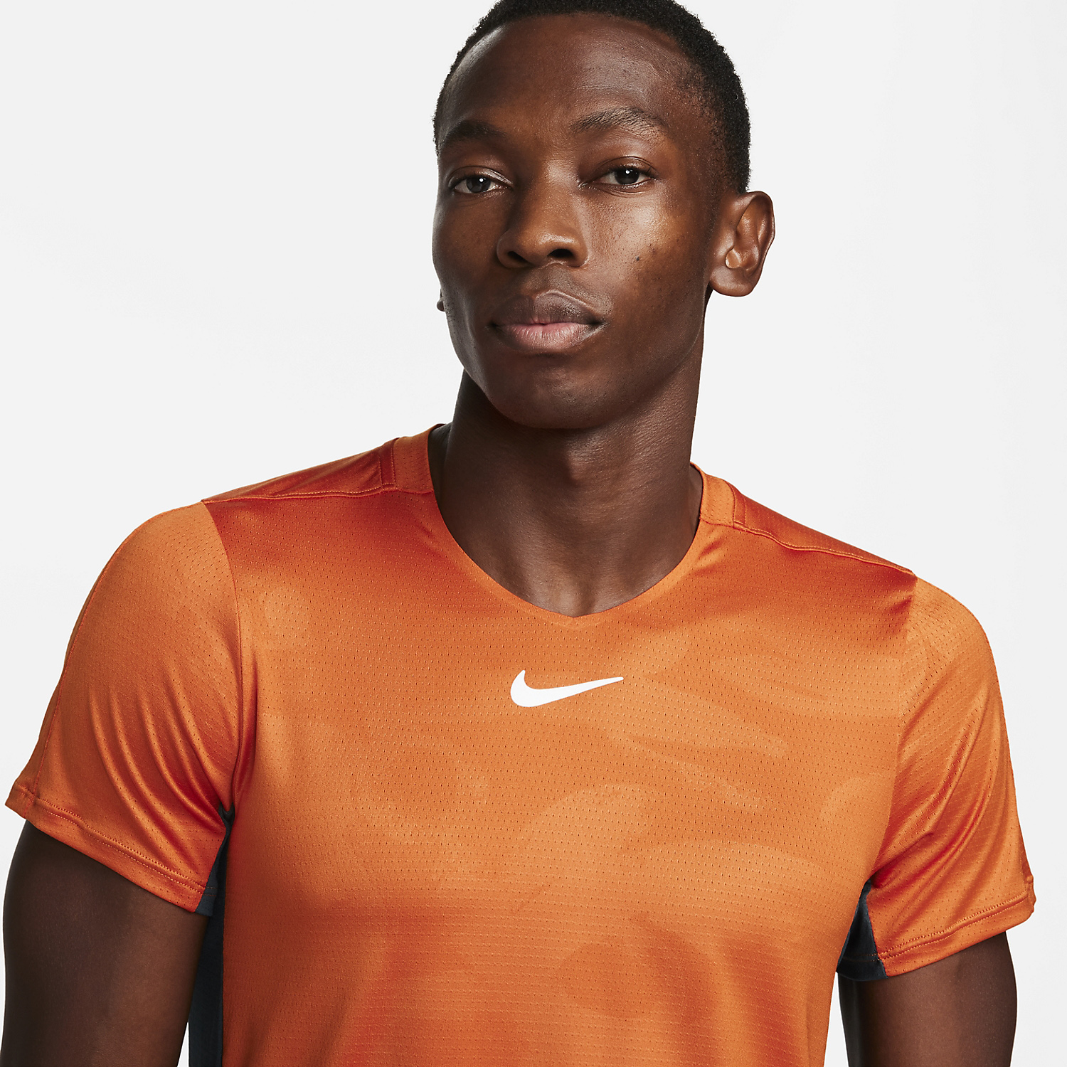Nike Court Dri-FIT Advantage Camiseta - Campfire Orange/Deep Jungle/White