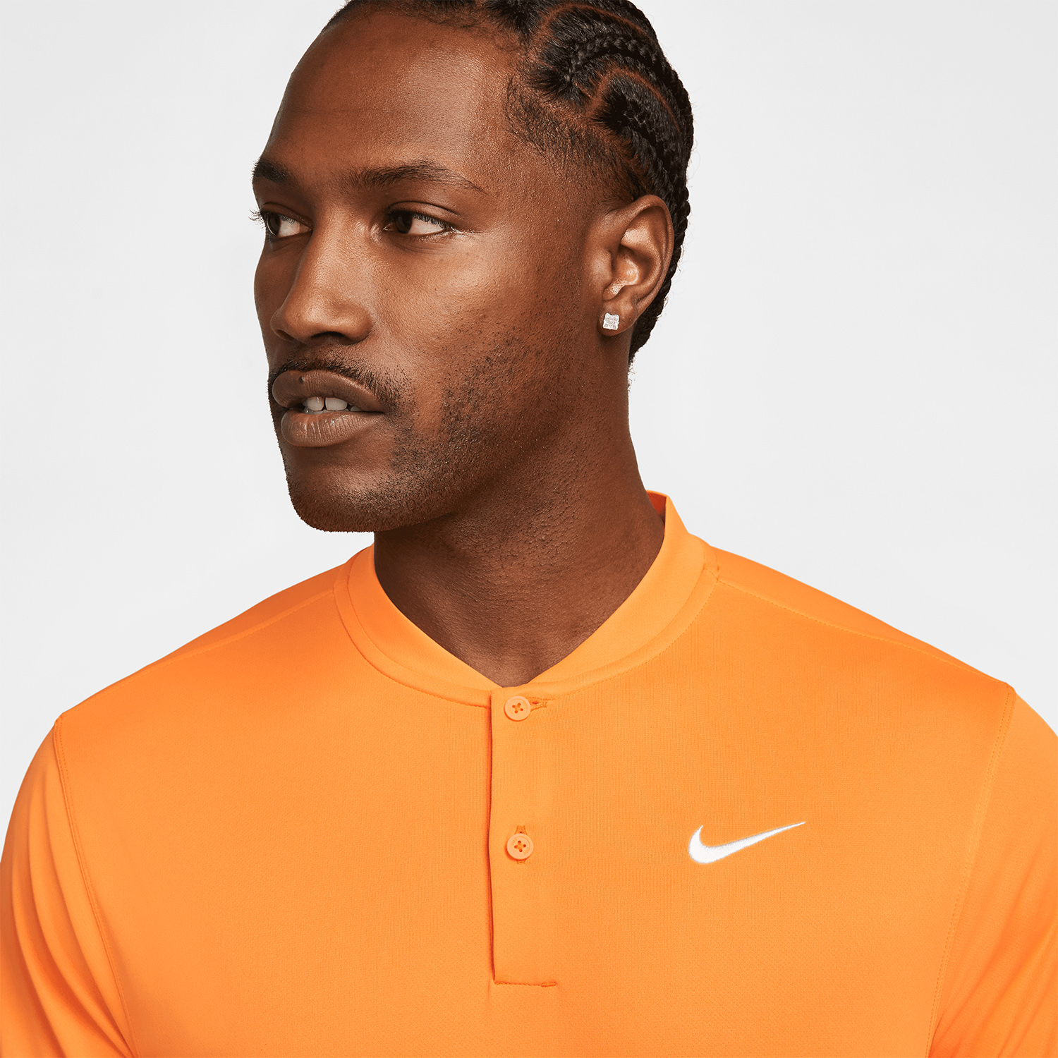 Nike Dri-FIT Blade Solid Polo - Bright Mandarin/White