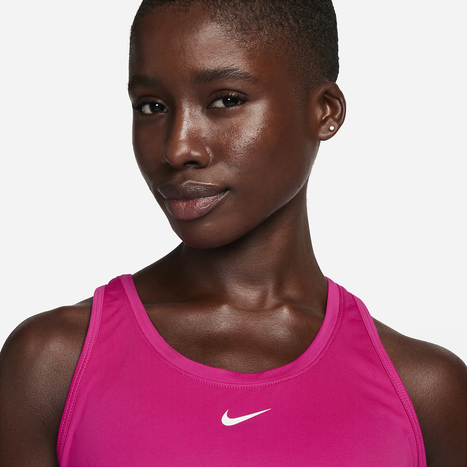 Nike Dri-FIT One Women's Tennis Tank - Fireberry/White