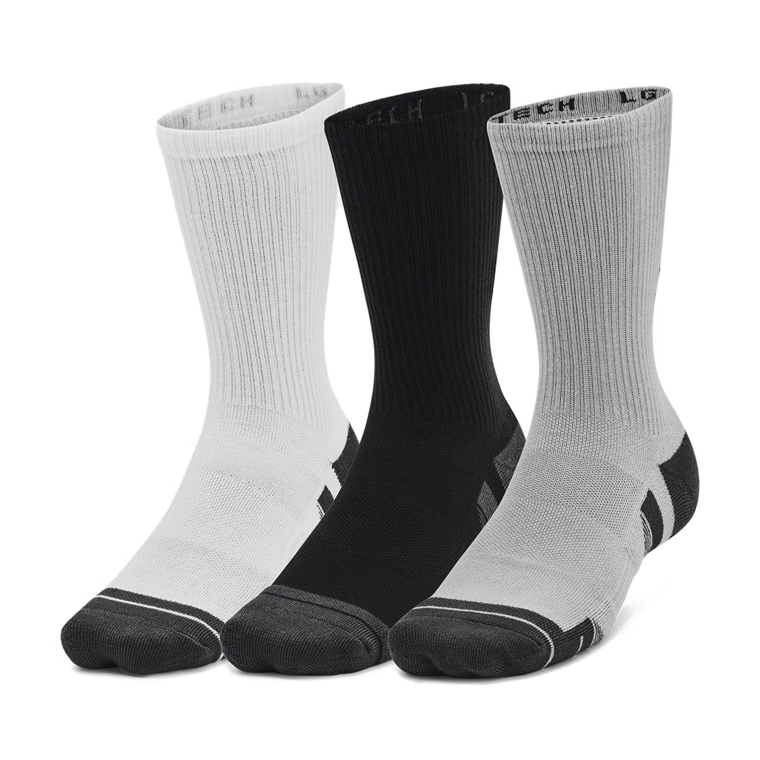 Under Armour Performance Tech Crew x 3 Socks - Mod Gray