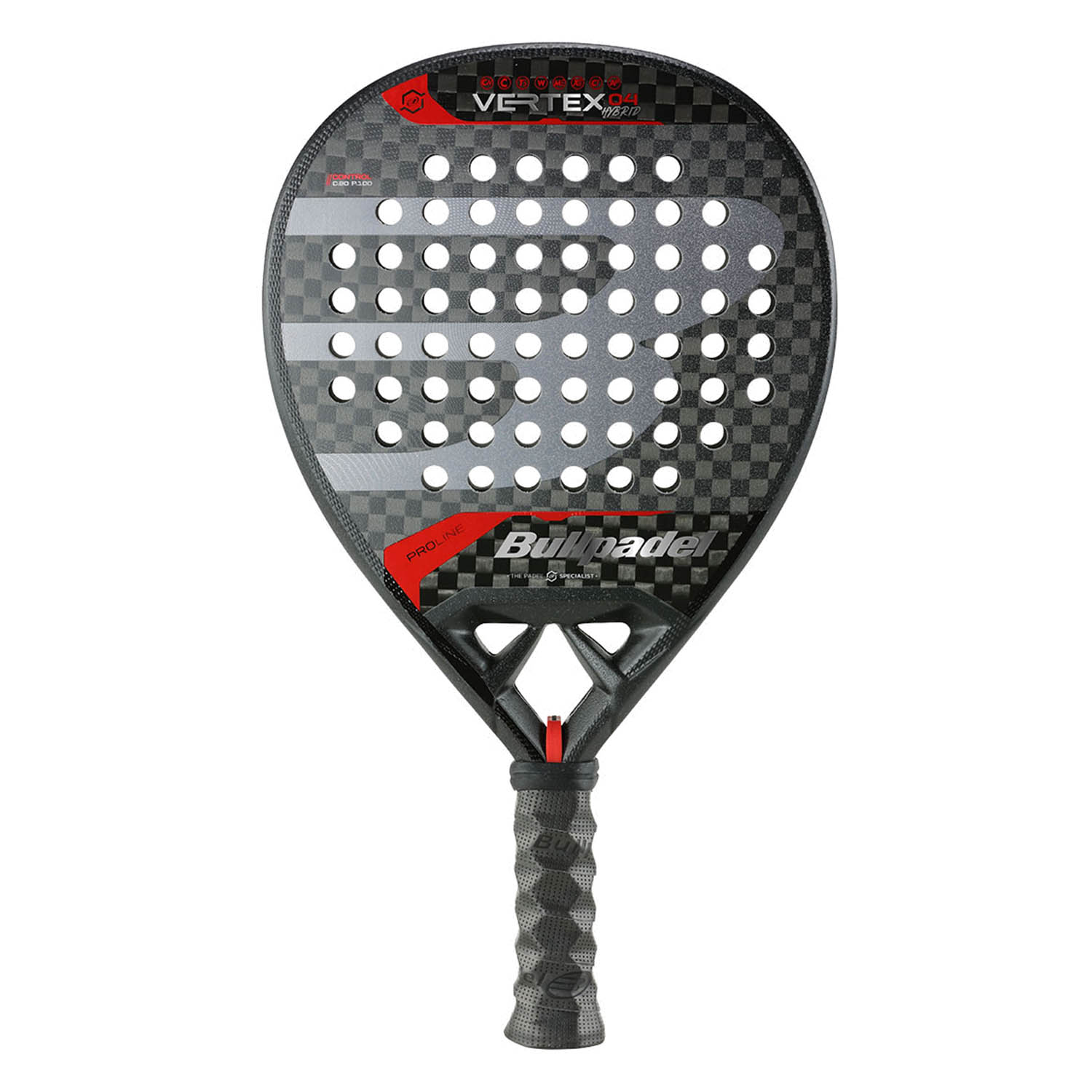 Bullpadel Vertex 04 Hybrid Padel - Black/Grey/Red