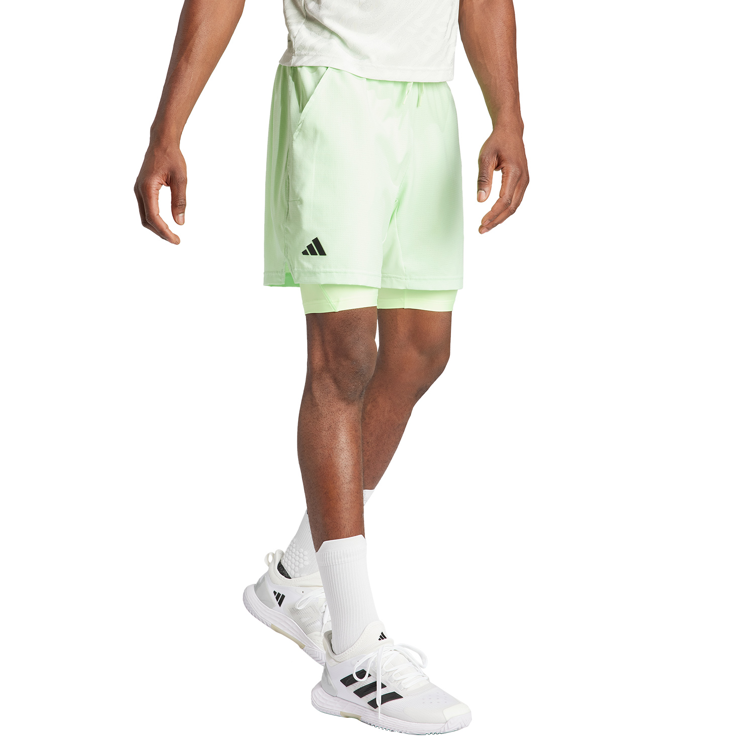 adidas HEAT.RDY 2 in 1 7in Shorts - Semi Green Spark