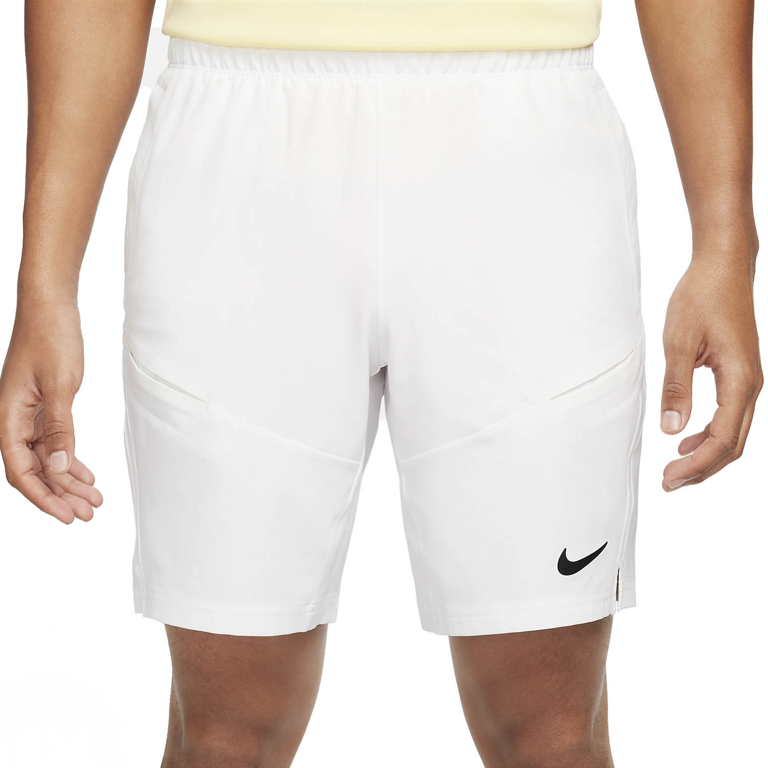 white nike shorts with pockets