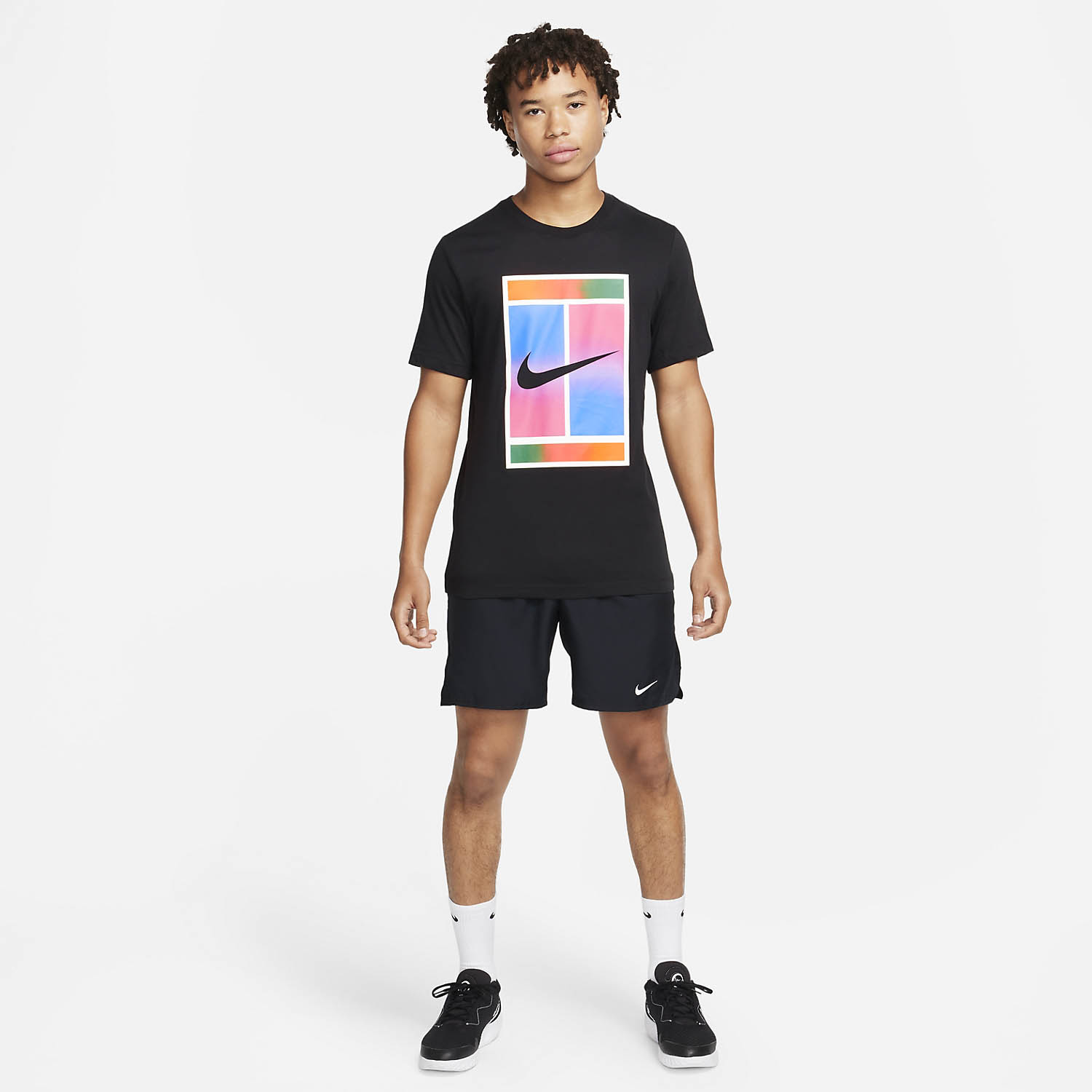 Nike Court Dri-FIT Heritage Men's Tennis T-Shirt - Black