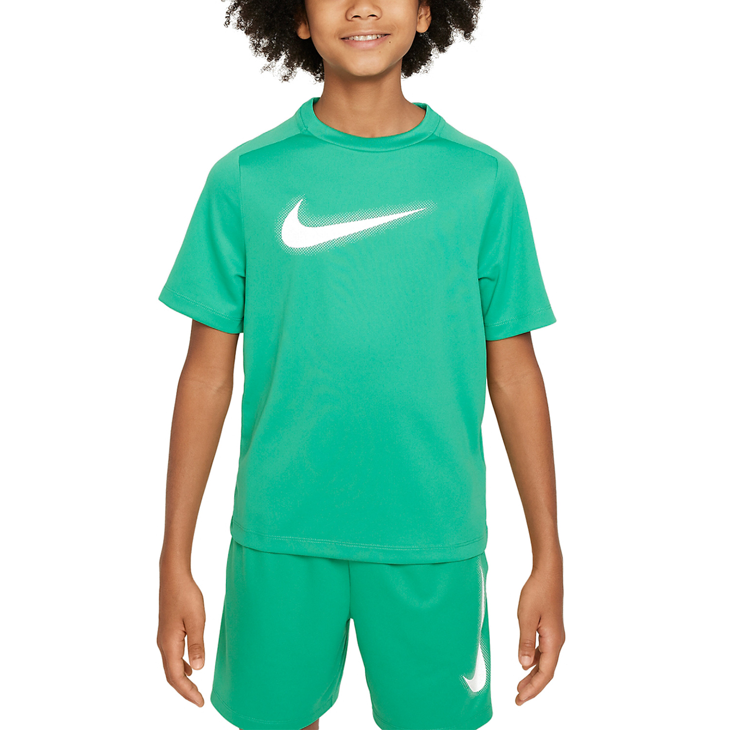 Nike DriFIT Icon Boy's Tennis TShirt Stadium Green/White