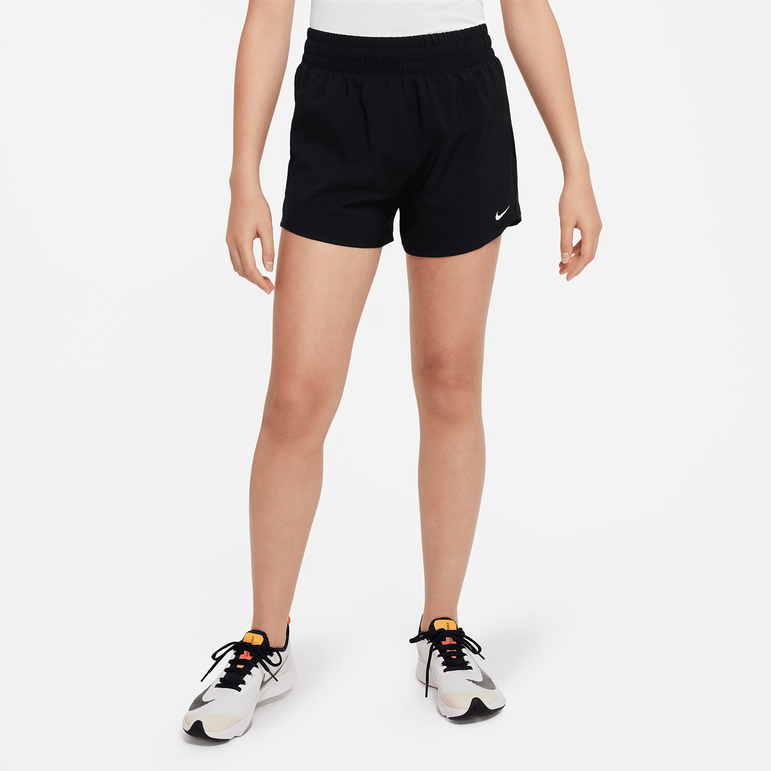 Nike Dri-FIT One 3in Girl's Tennis Shorts - Black/White