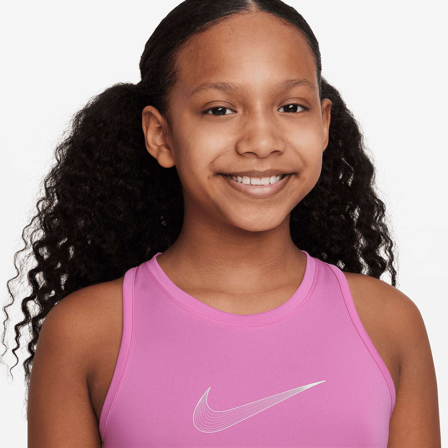 Nike Dri-FIT One Top Niña - Playful Pink/White