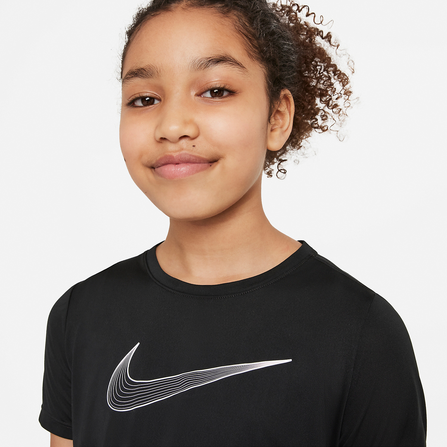 Nike Dri-FIT One T-Shirt Girl - Black/White