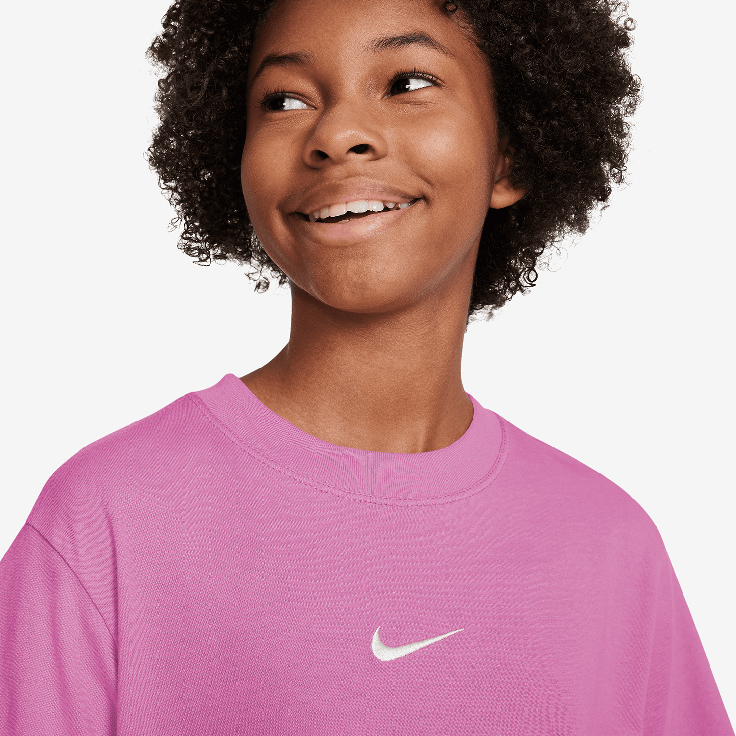 Nike Swoosh Maglietta Bambina - Playful Pink/White