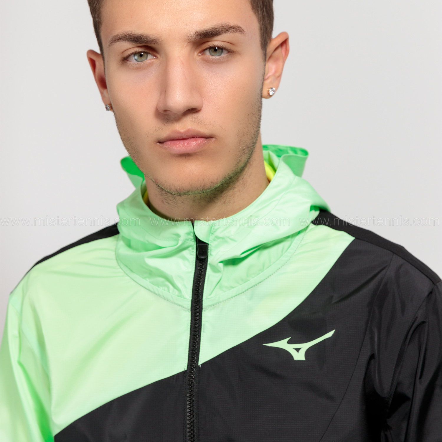 Mizuno Release Chaqueta - Techno Green/Black