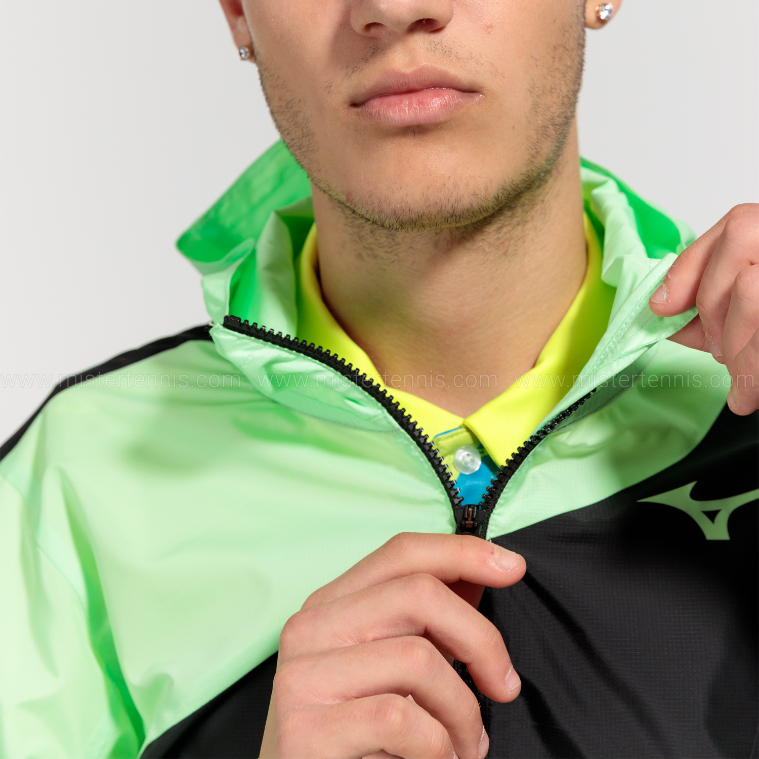 Mizuno Release Chaqueta - Techno Green/Black