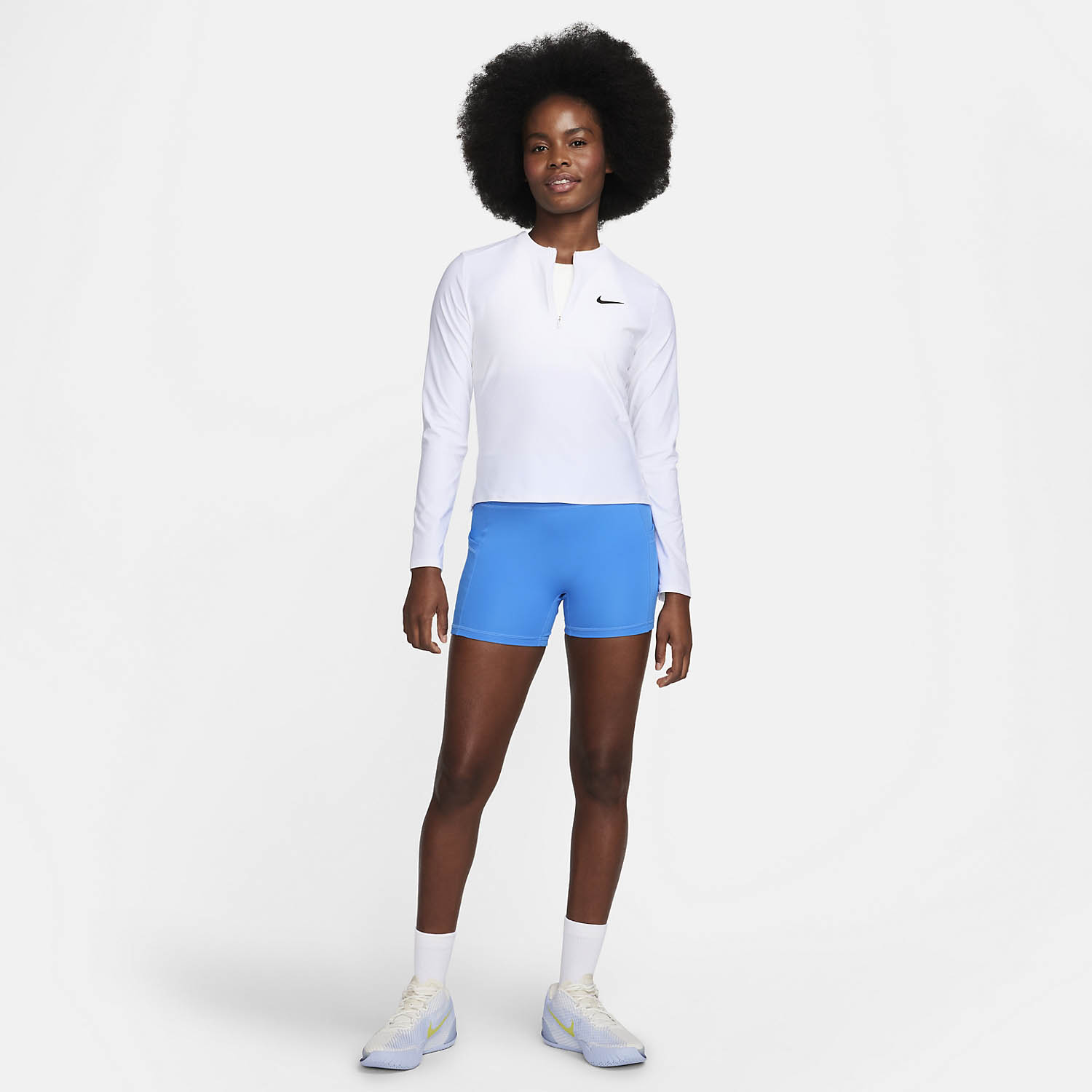 Nike Advantage 4in Pantaloncini - Light Photo Blue/White