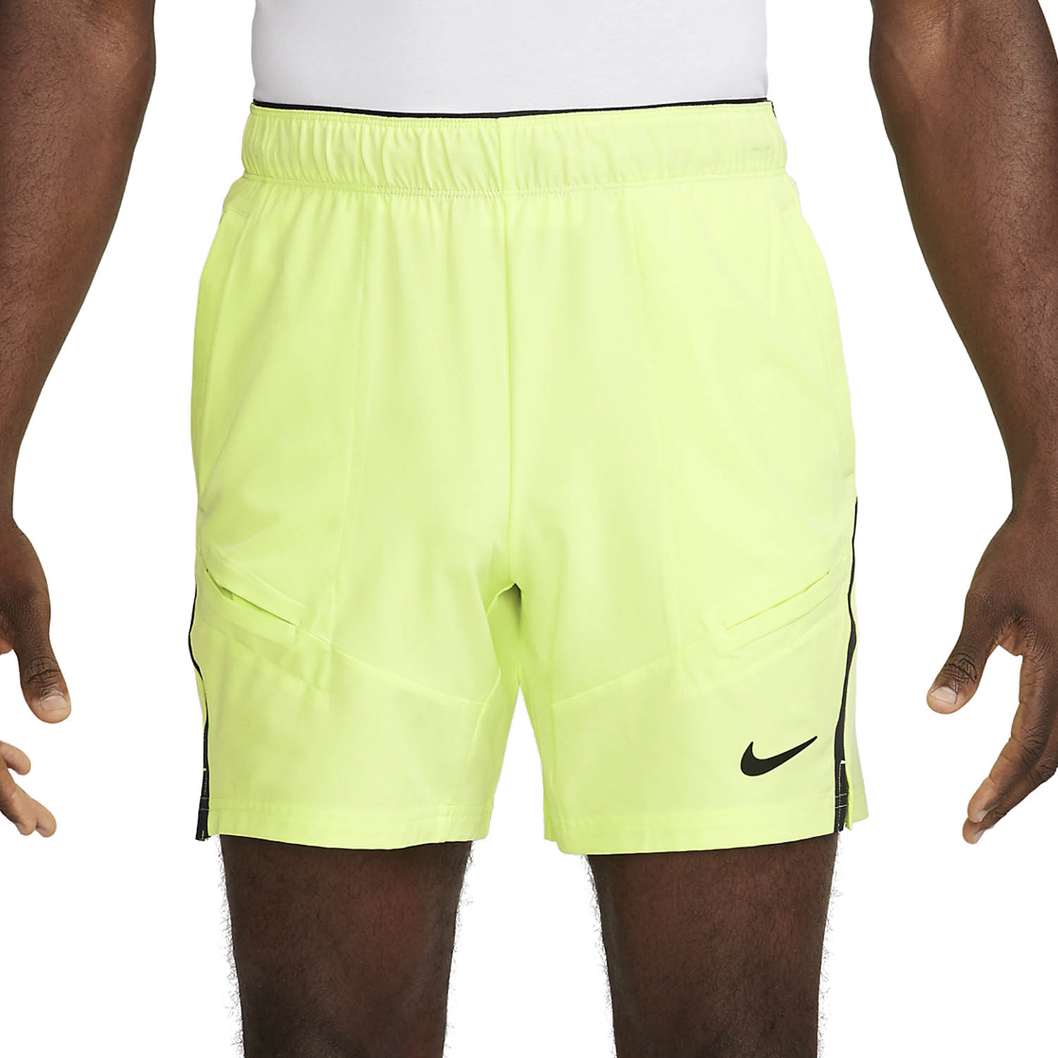 Nike Court Advantage 7in Shorts - Light Lemon Twist/Black