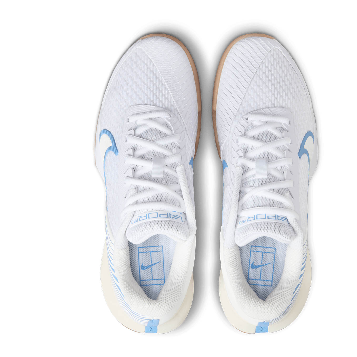 Nike Court Air Zoom Vapor Pro 2 HC - White/Light Blue/Sail/Gum Light Brown