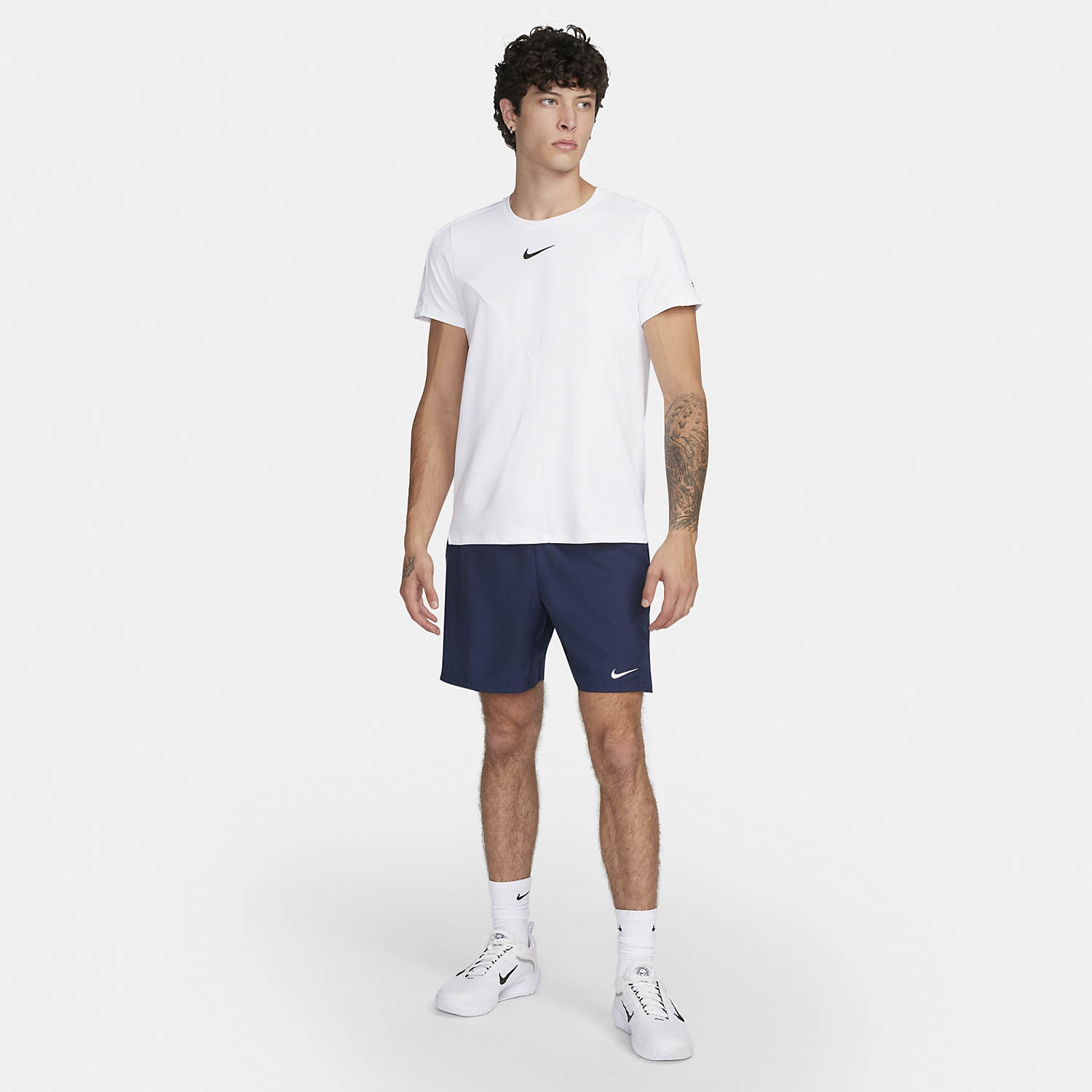 Nike Court Dri-FIT Victory 7in Pantaloncini - Obsidian/White