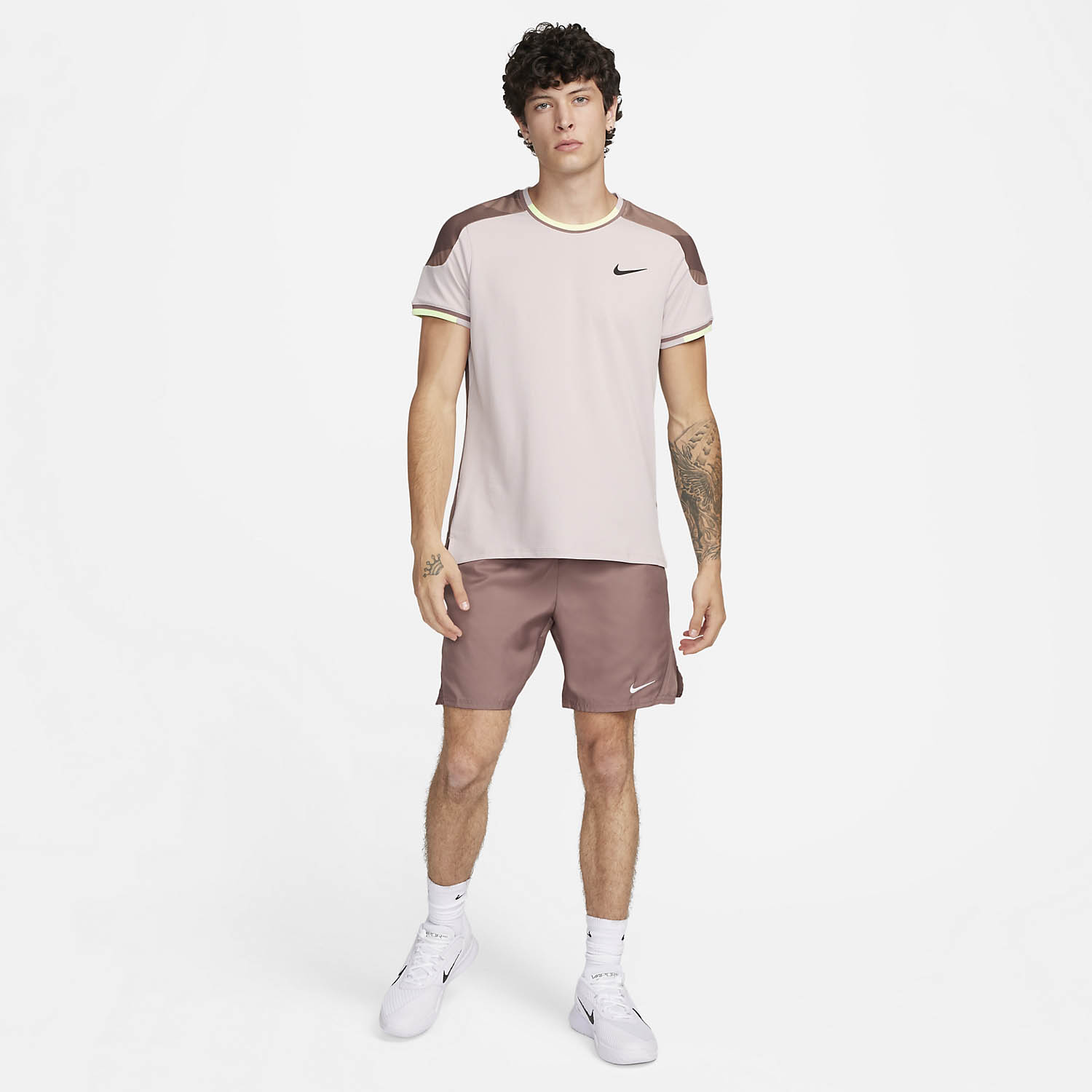 Nike Court Dri-FIT Victory 7in Pantaloncini - Smokey Mauve/White