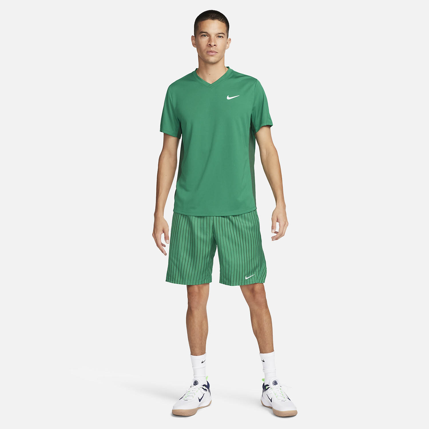 Nike Court Victory 9in Men's Tennis Shorts - Malachite/White