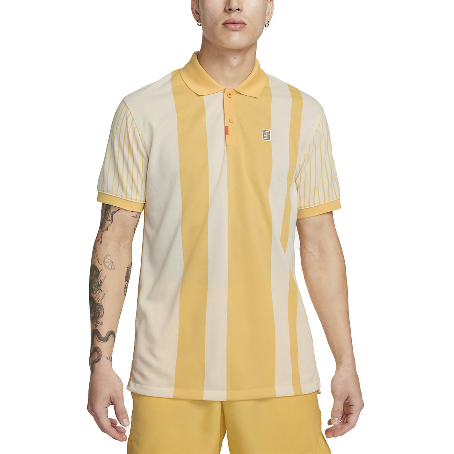 gold nike polo