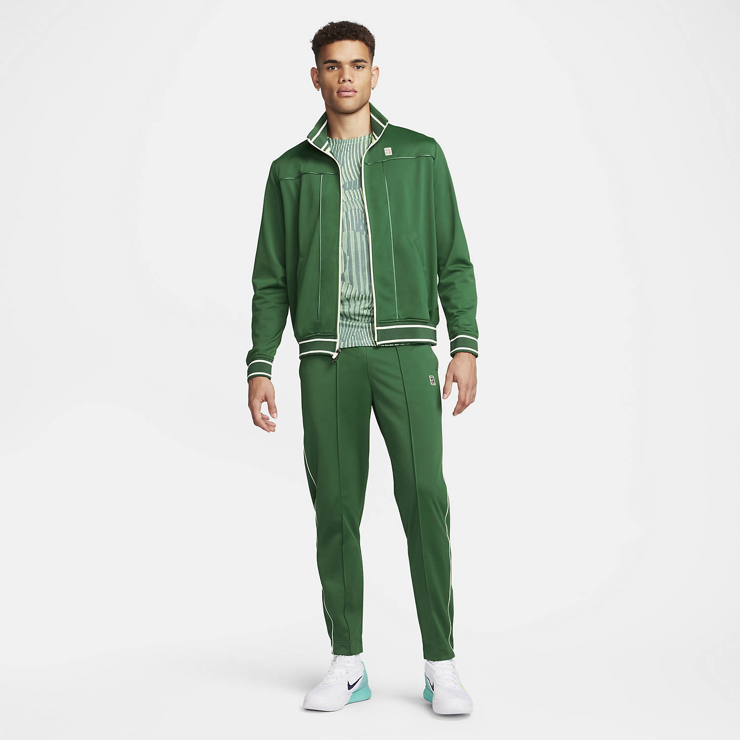 Nike Heritage Men's Tennis Jacket - Gorge Green/Coconut Milk