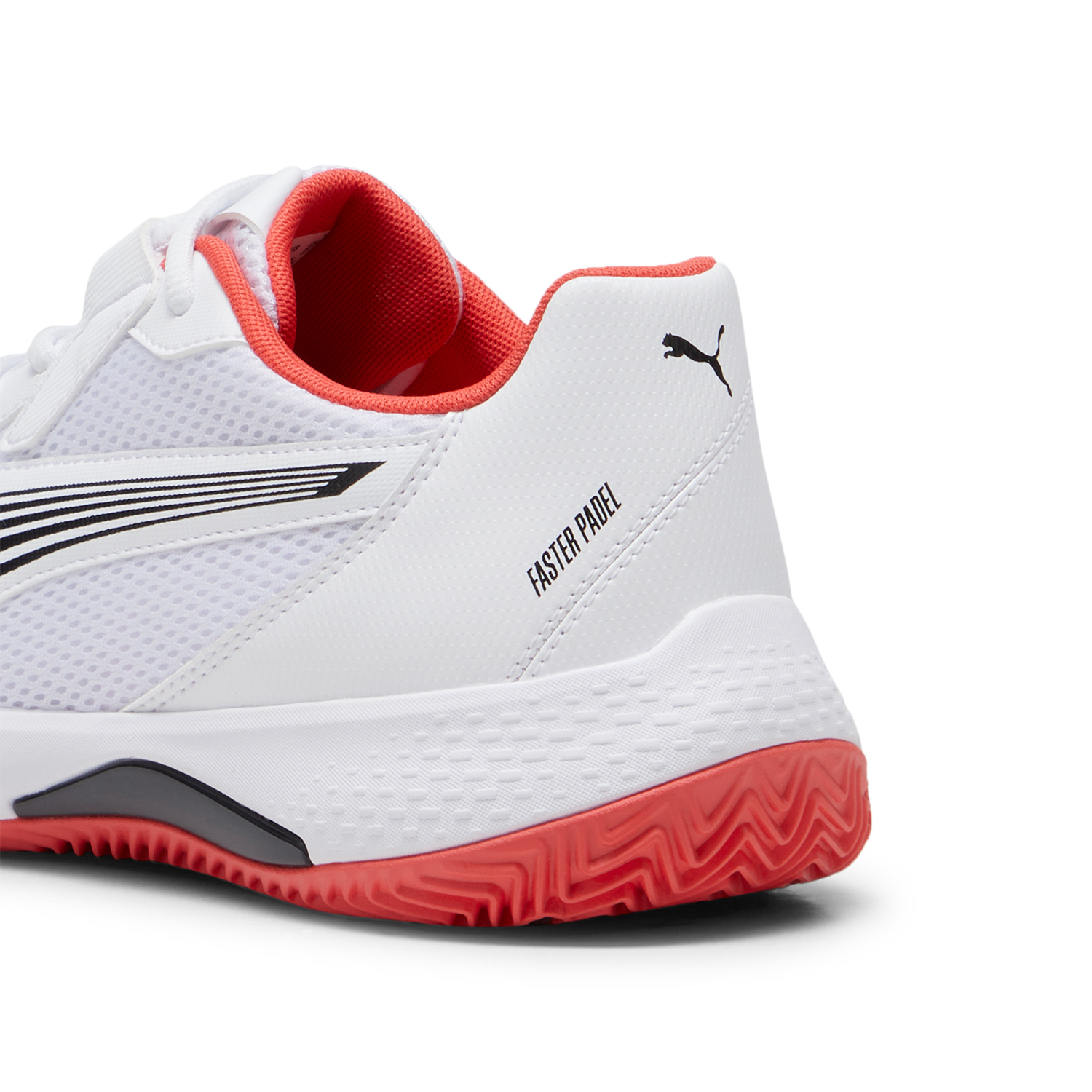 Puma NOVA Court - White/Black/Active Red