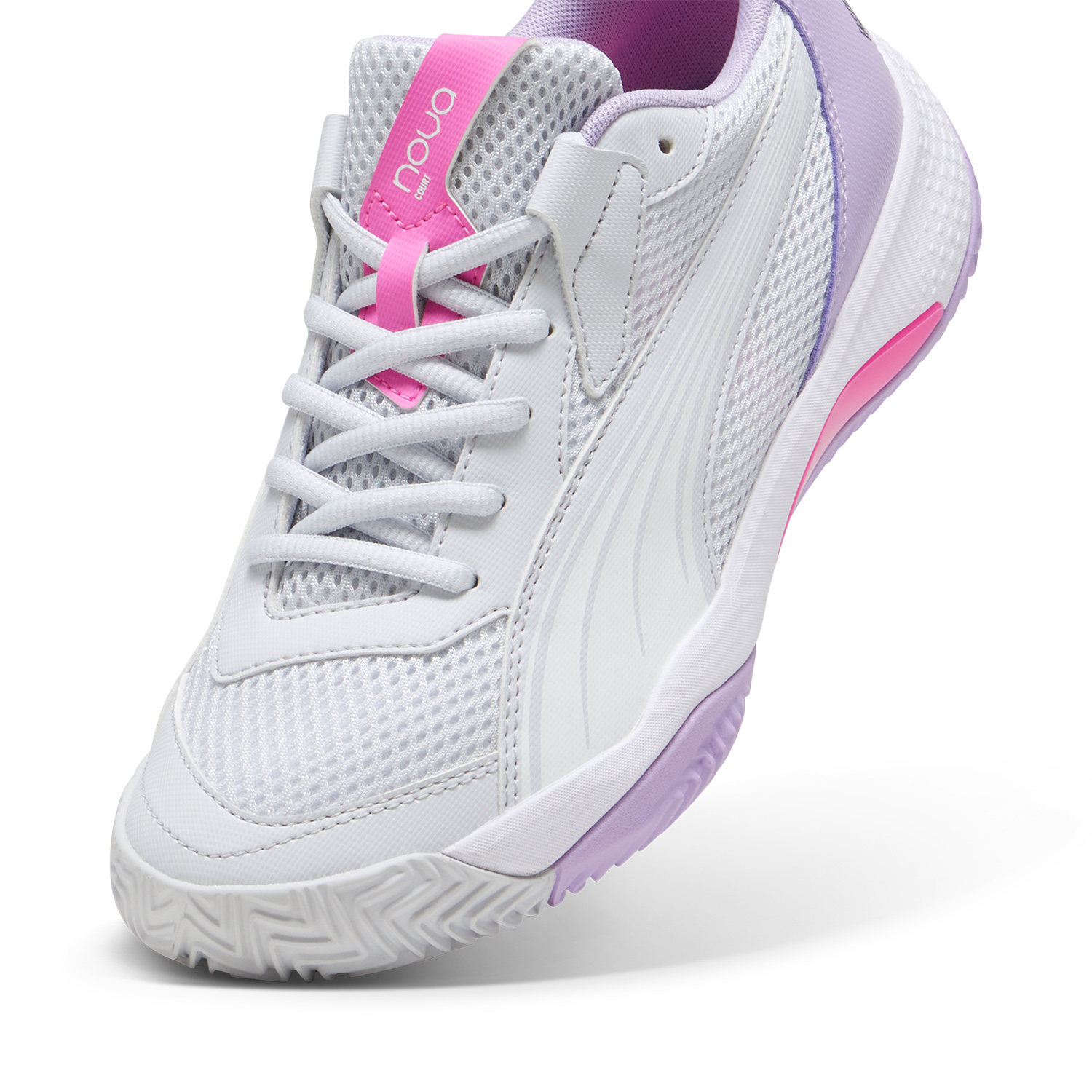 Puma NOVA Court - Silver Mist/White/Vivid Violet