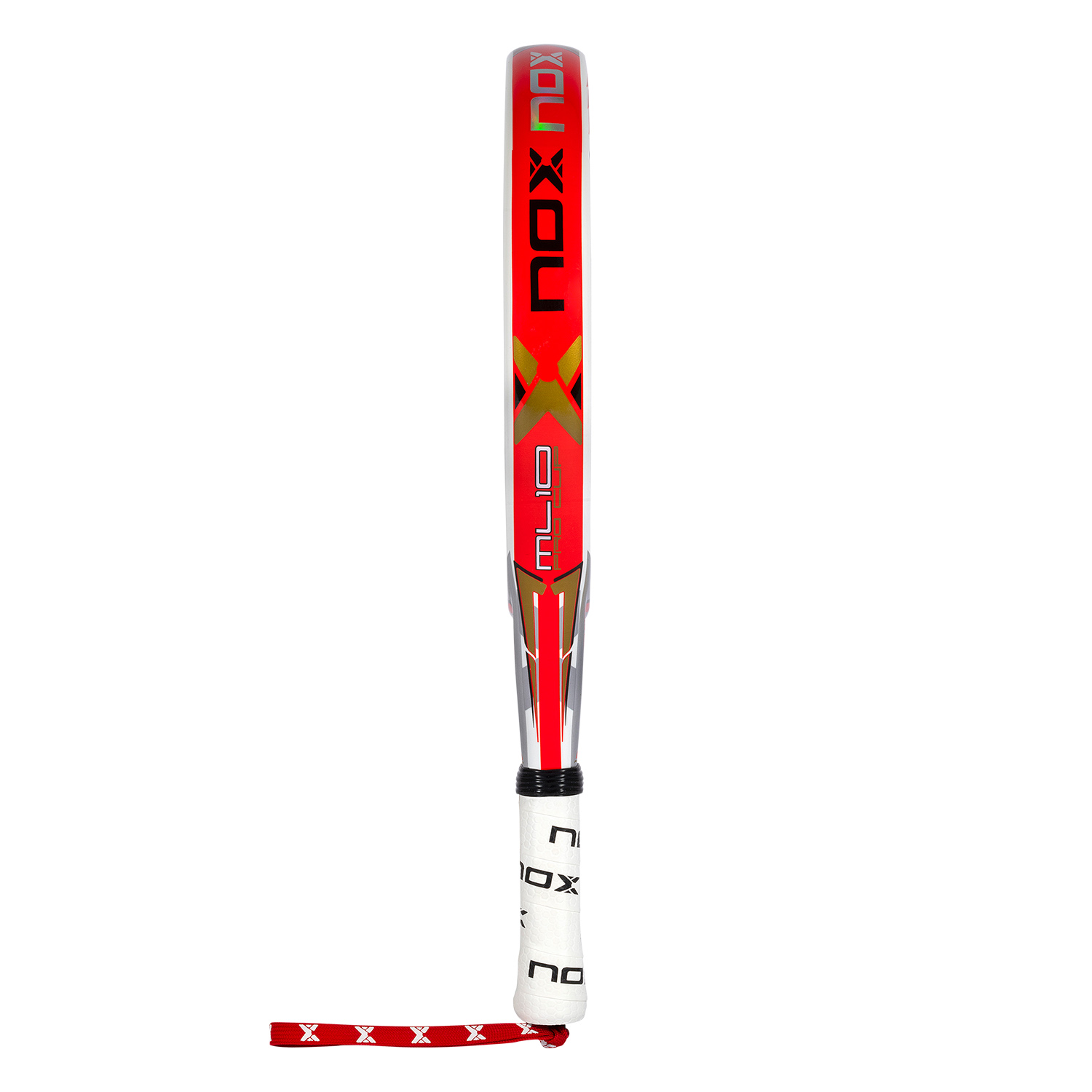 NOX ML10 Pro Cup Padel Racket - White/Gold/Red