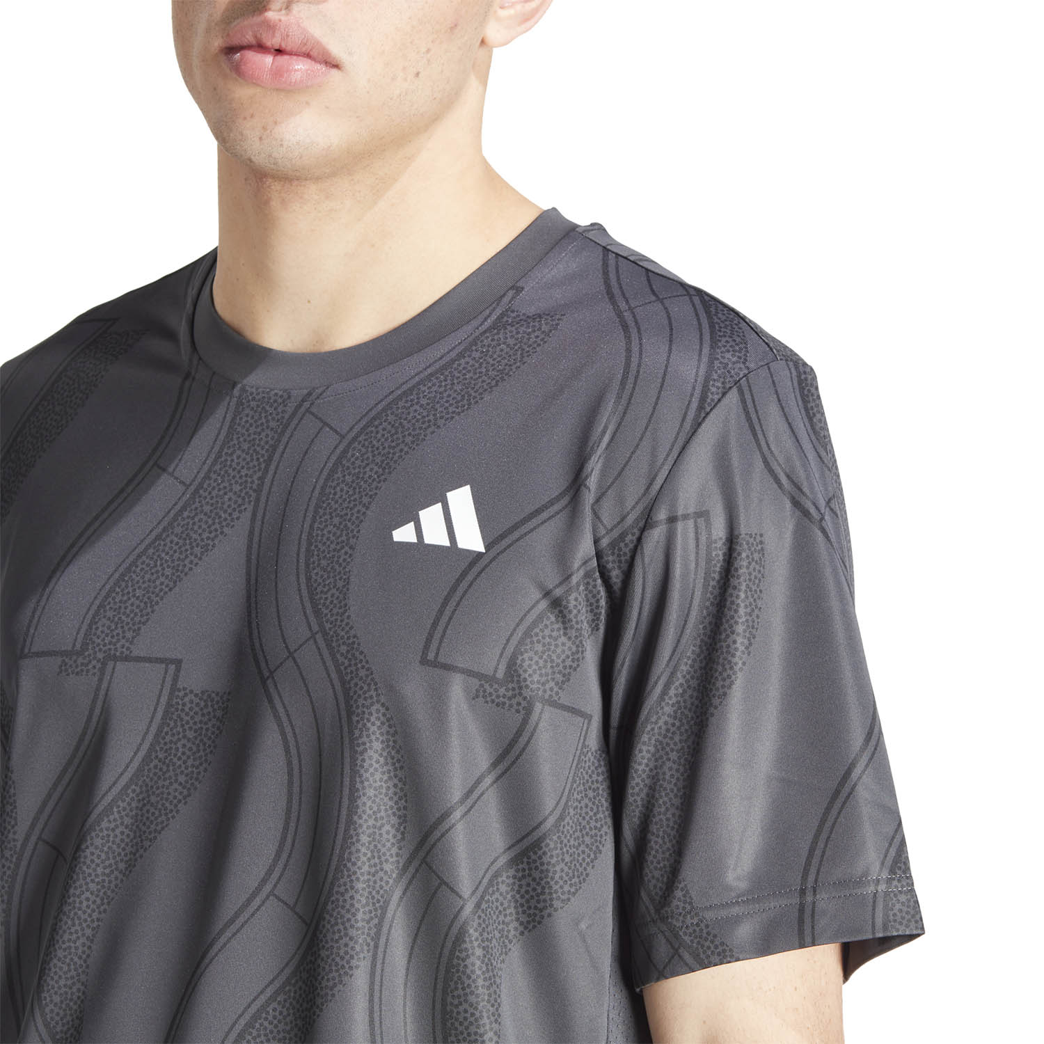 adidas Club Graphic T-Shirt - Carbon/Black