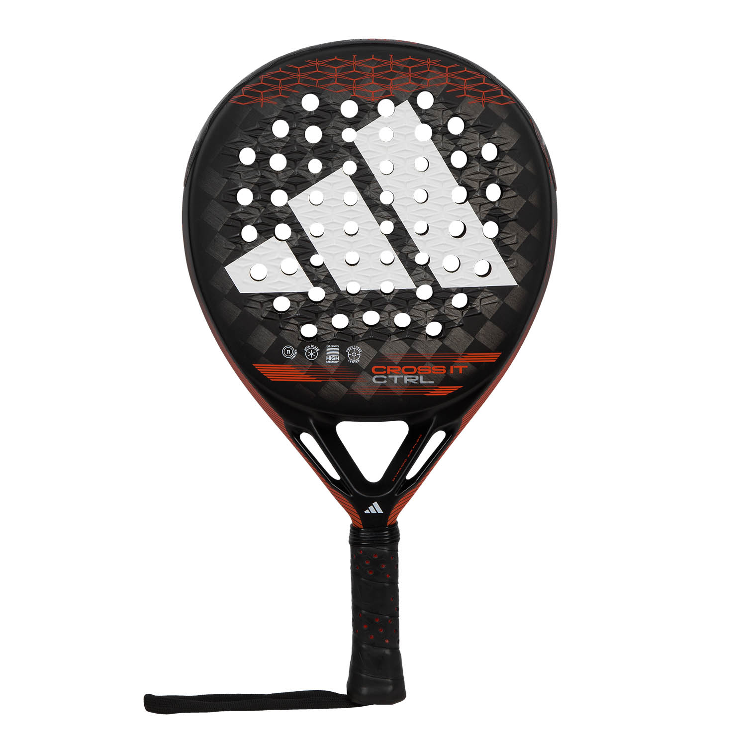 adidas Cross IT CTRL Padel Racket - Black/Solar Red