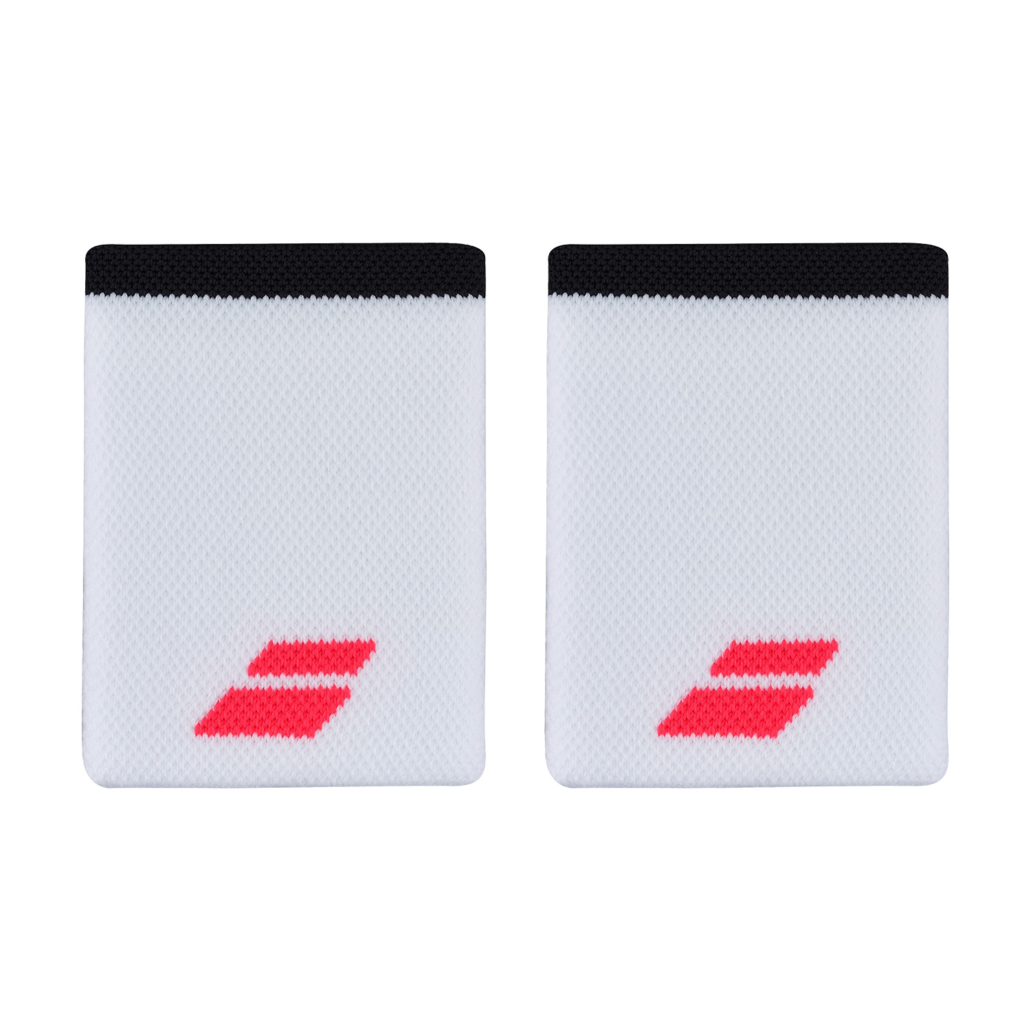 Babolat Logo Jumbo Medium Wristbands - White/Strike Red