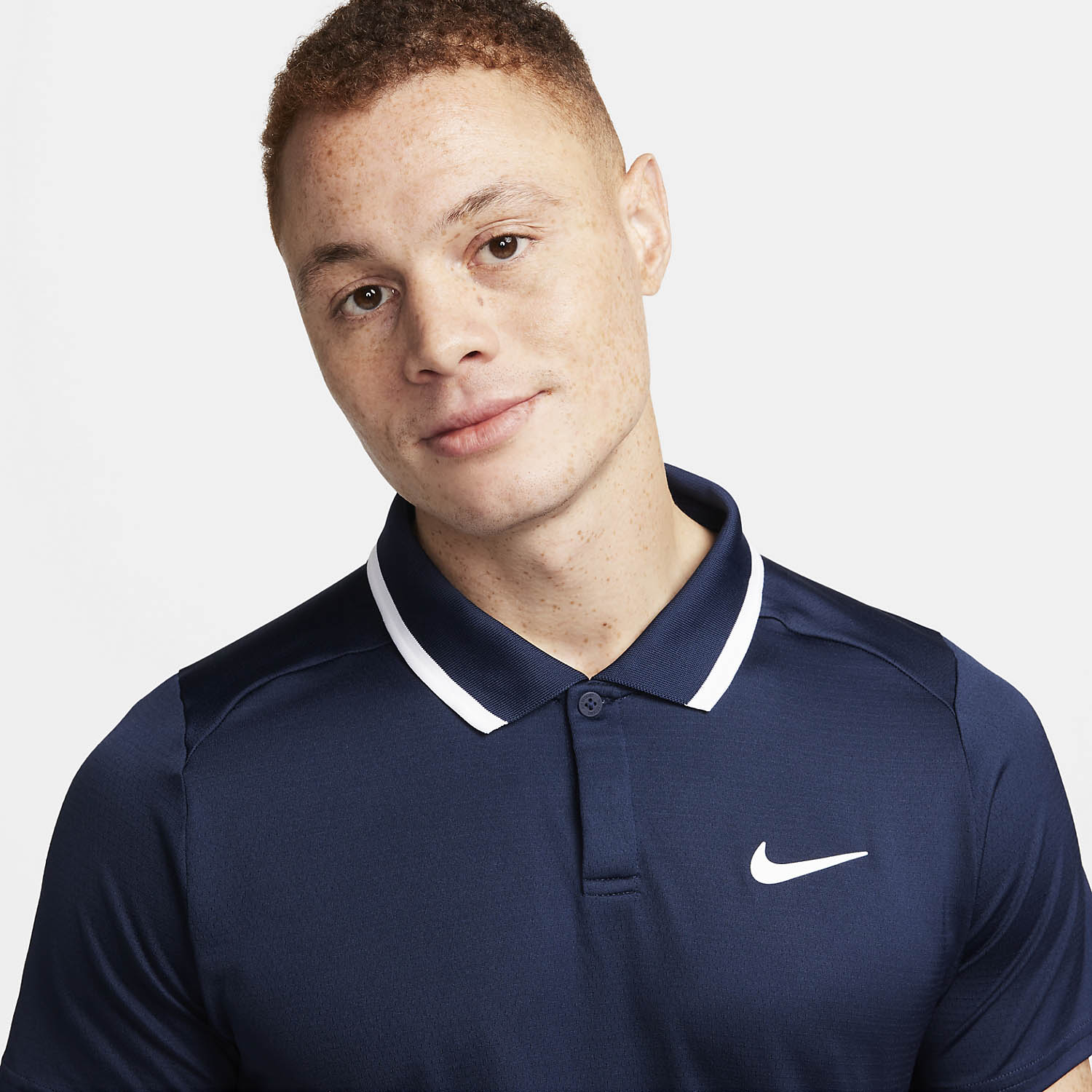 Nike Court Dri-FIT Advantage Men's Tennis Polo - Obsidian/White