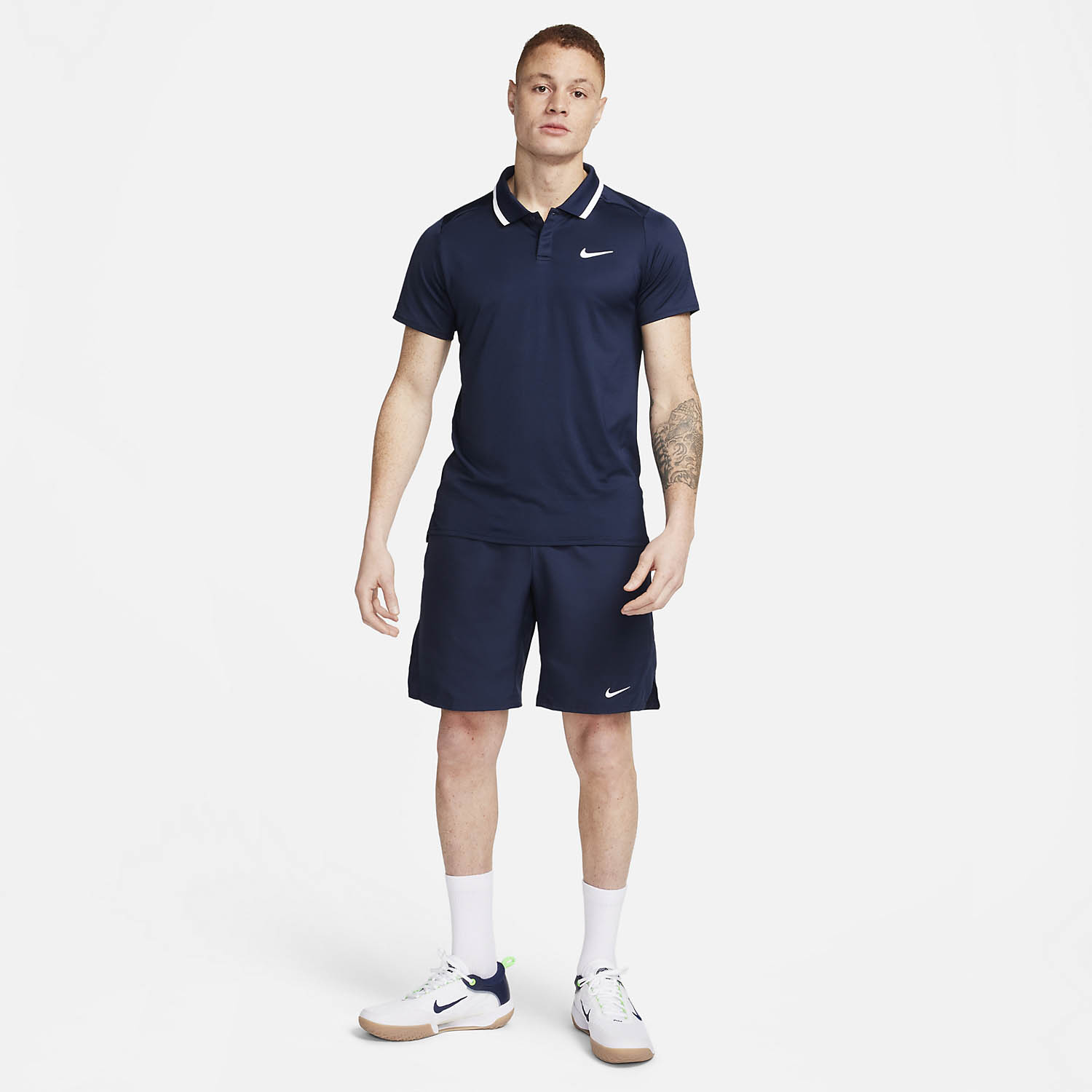 Nike Court Dri-FIT Advantage Men's Tennis Polo - Obsidian/White