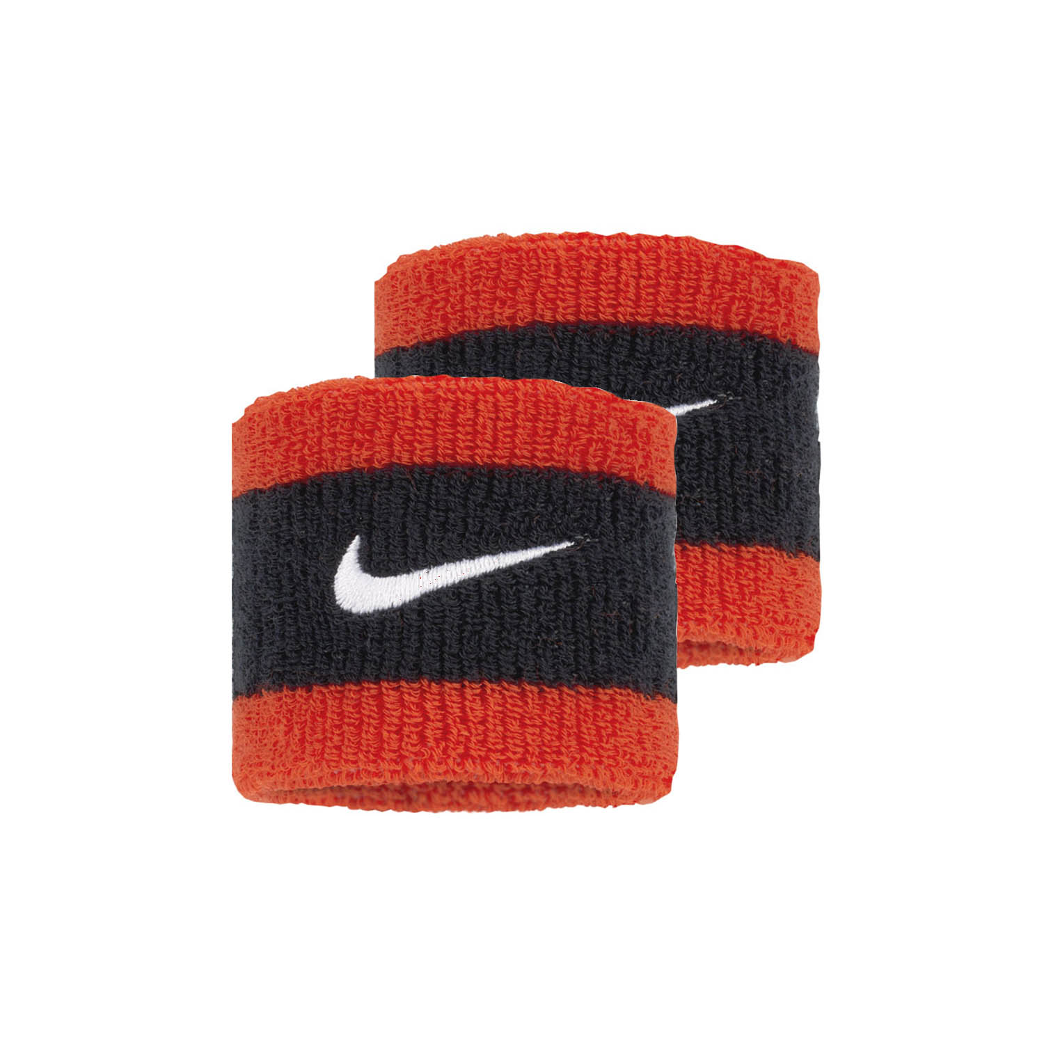 Nike Swoosh Muñequeras Cortas - Picante Red/Black/White