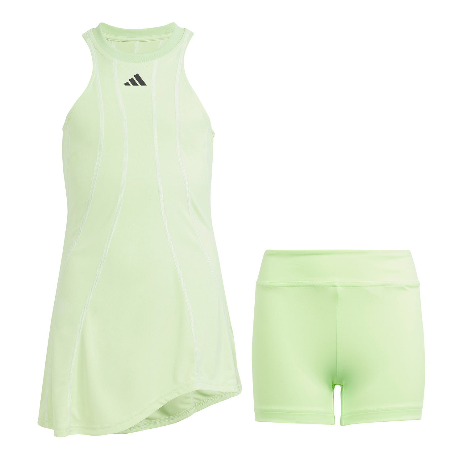 adidas Pro Girl's Tennis Dress - Semi Green Spark
