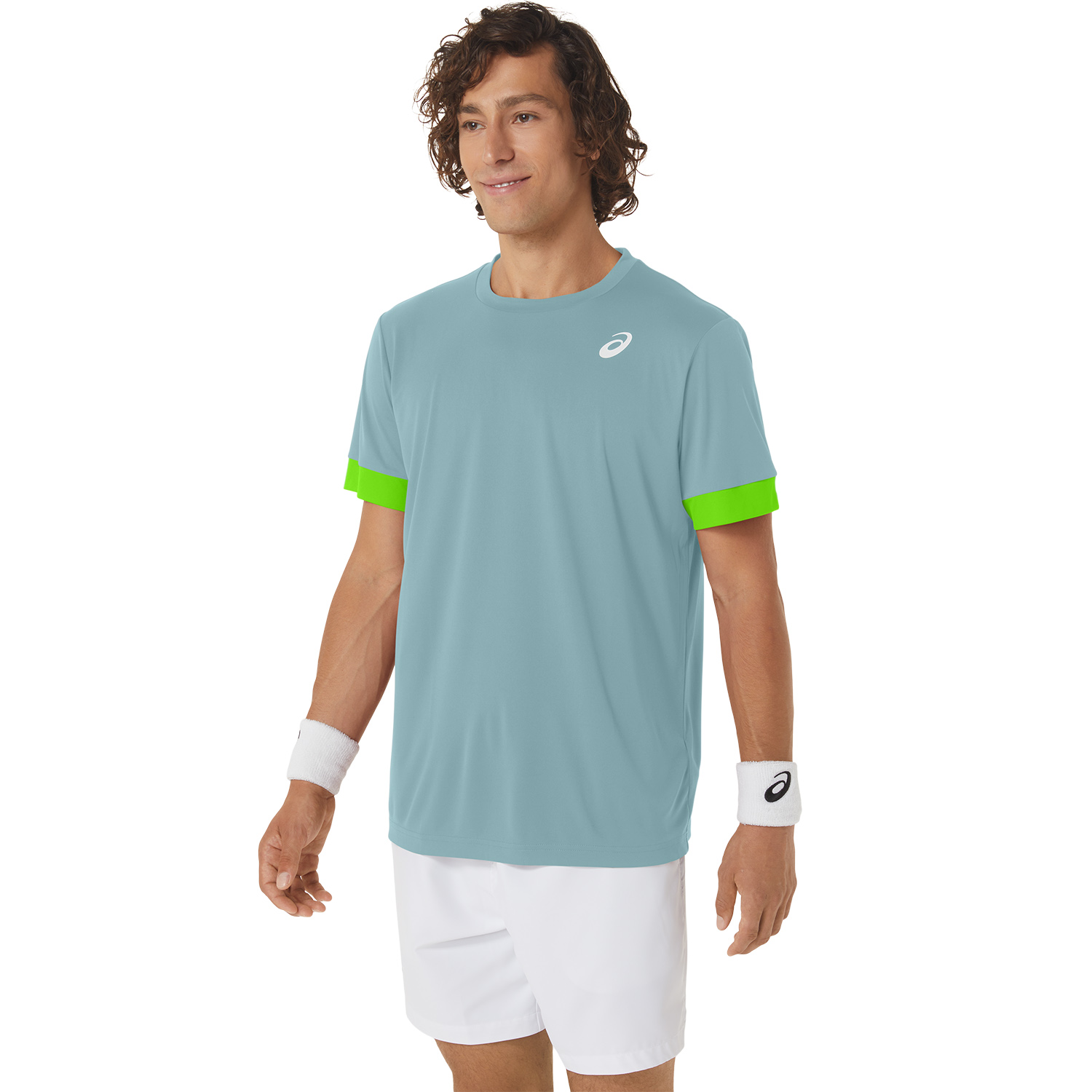 Asics Court Camiseta - Teal Tint/Electric Lime