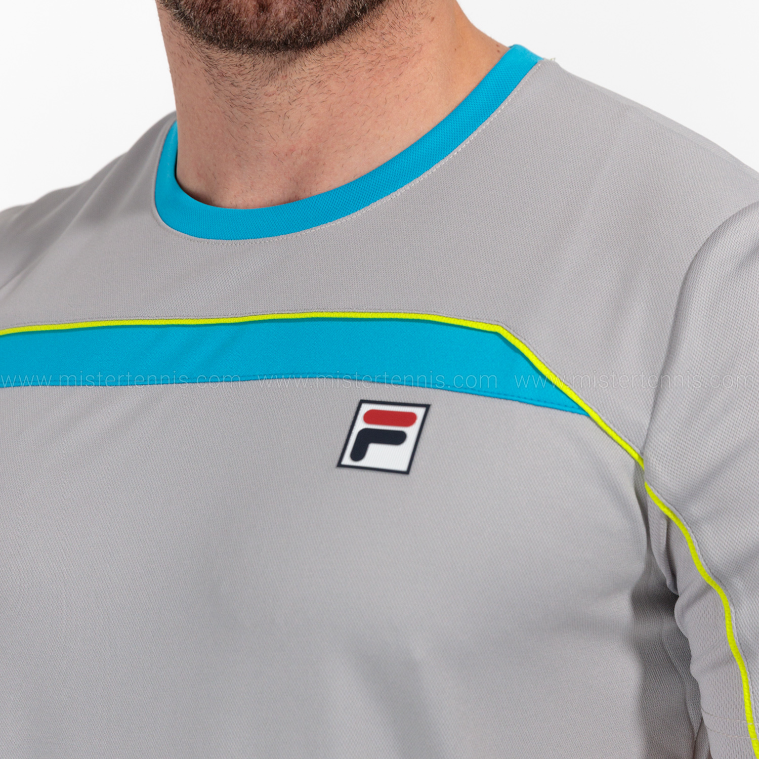 Fila Asher Camiseta - Silver Scone/Hawaiian Ocean