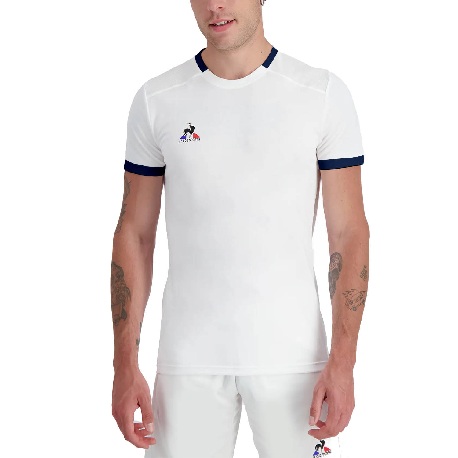 Le Coq Sportif Court Camiseta - New Optical White/Dress Blues