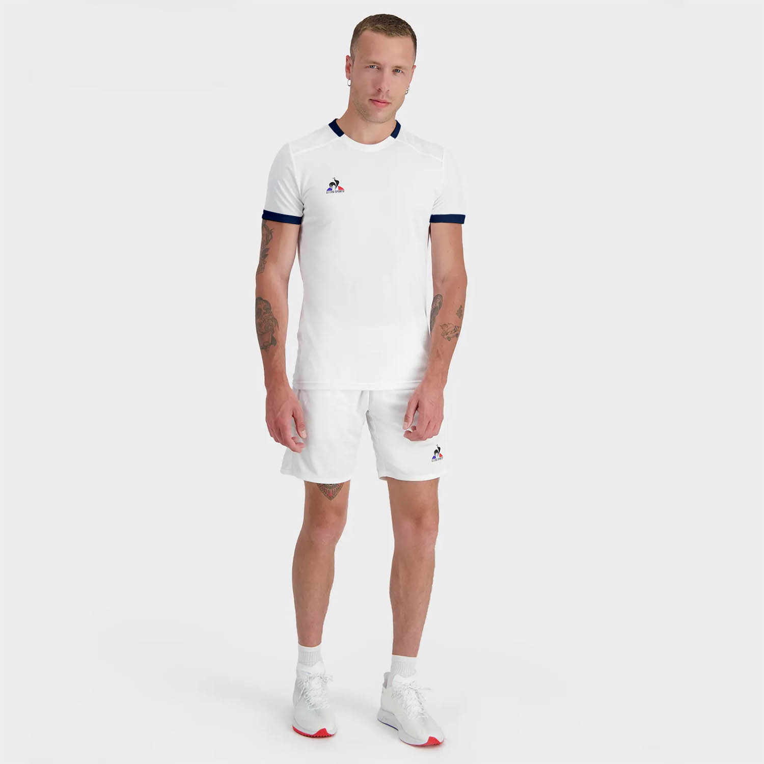 Le Coq Sportif Court Camiseta - New Optical White/Dress Blues
