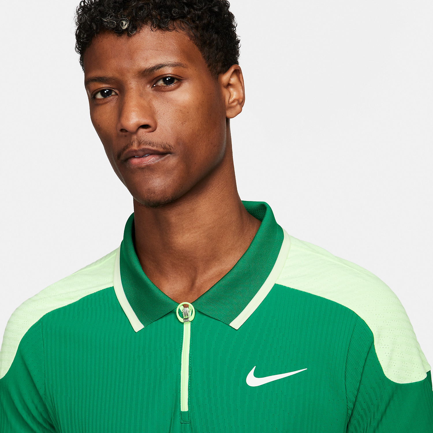 Nike Court Dri-FIT ADV Slam Polo - Malachite/Barely Volt/Coconut Milk/White